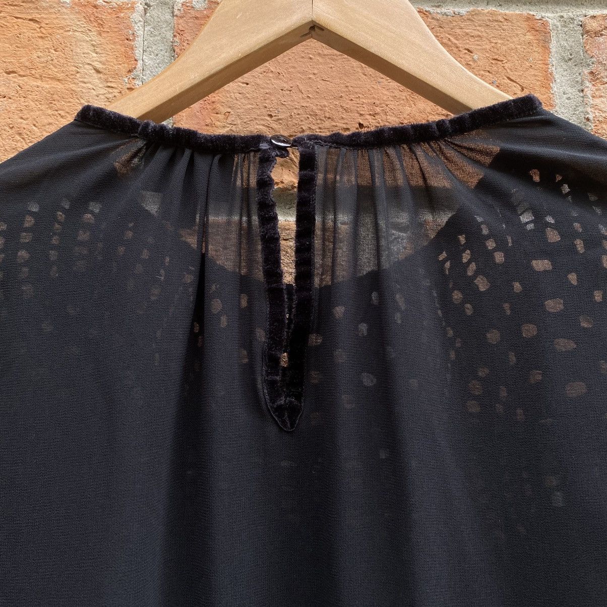 Just Cavalli Just Cavalli Black Chiffon Blouse with Knit Sleeves Size M / US 6-8 / IT 42-44 - 6 Thumbnail