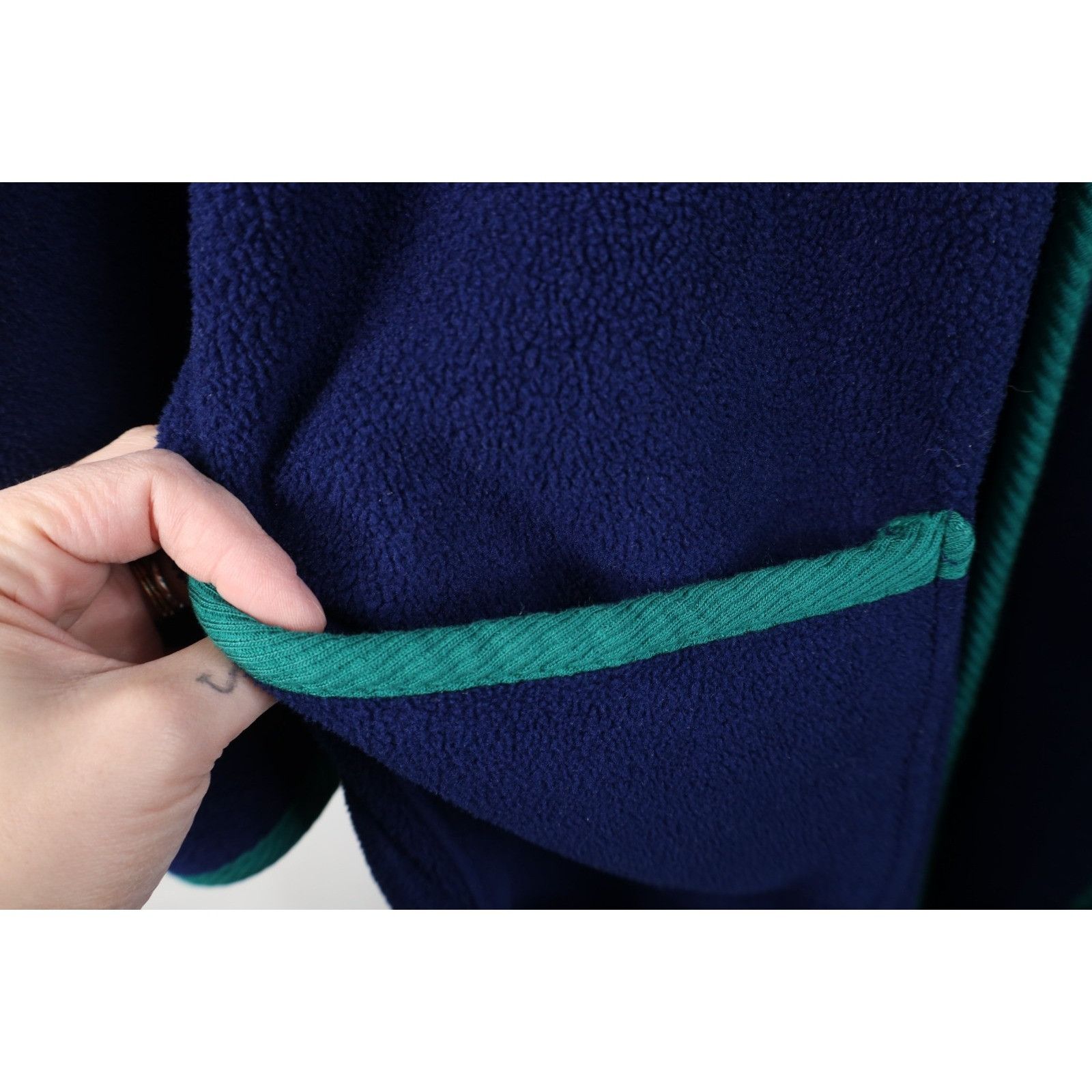 L.L. Bean Vintage 90s LL BeanPiped Trim Belted Fleece Bath Robe Size US M / EU 48-50 / 2 - 6 Thumbnail