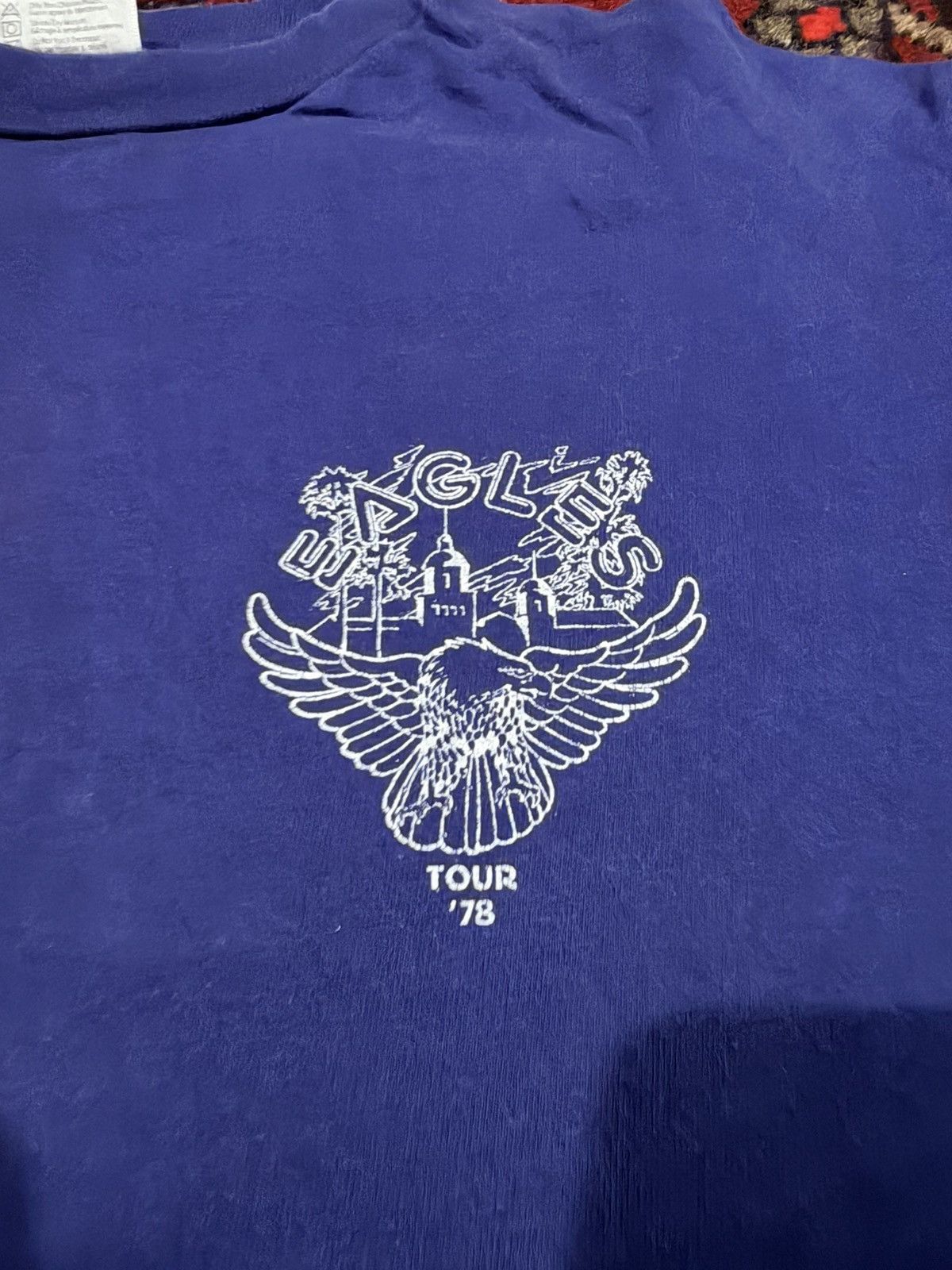 Band Tees Vintage Rock Band The Eagles Tour 78 Navy Blue Long Sleeve Size US M / EU 48-50 / 2 - 4 Thumbnail