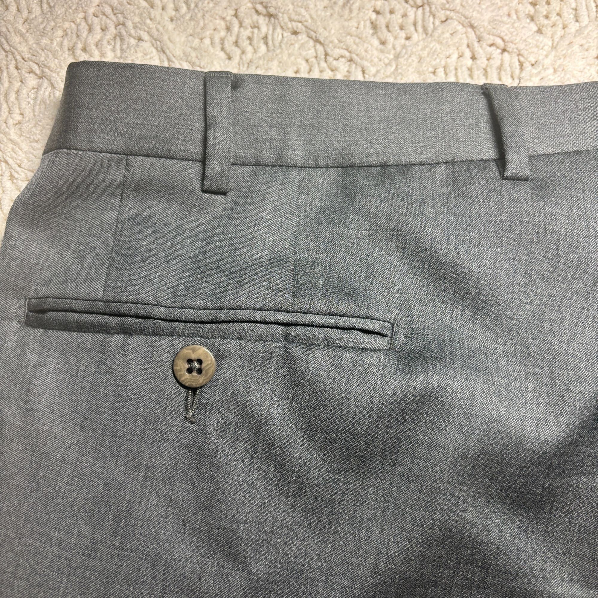 Ermenegildo Zegna Ermenegildo Zegna Mens Wool Micronsphere Gray Dress Pants Si Size 42R - 8 Thumbnail
