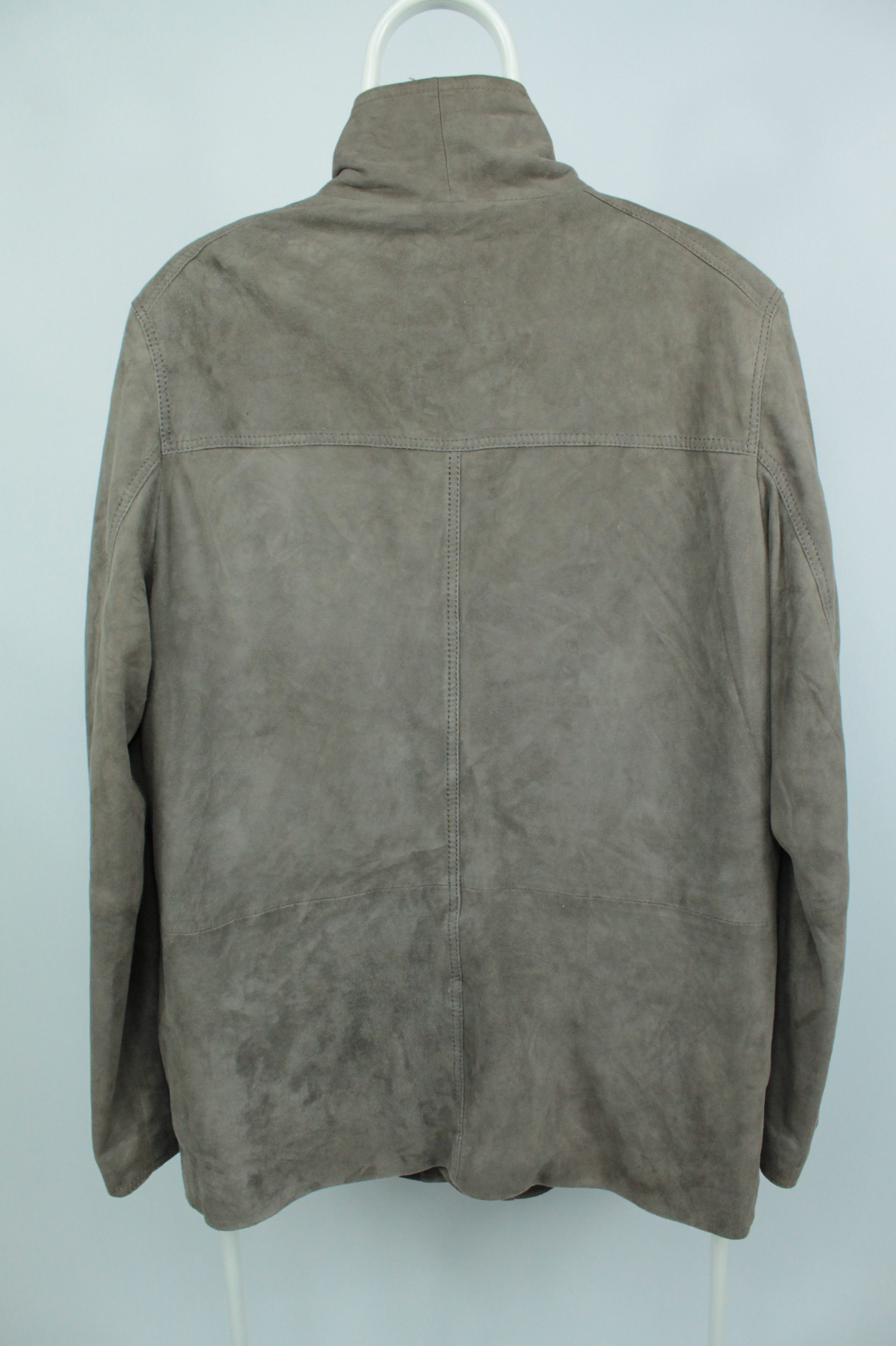 ALBA AlbaModa Gray Suede Leather Jacket Size US L / EU 52-54 / 3 - 7 Thumbnail