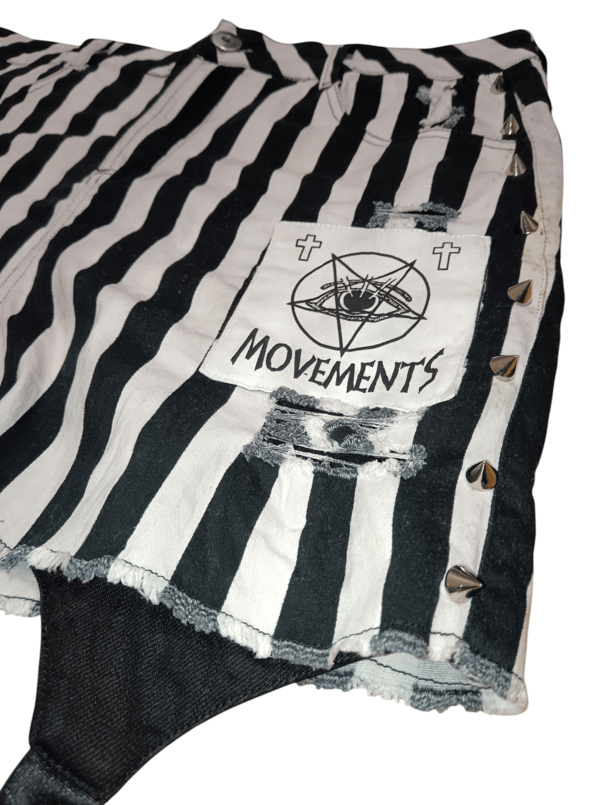 Seditionaries HELL CATS PUNK SPIKING HICKORY DISTRESS DESIGN PANT Size 34" / US 12 / IT 48 - 3 Thumbnail