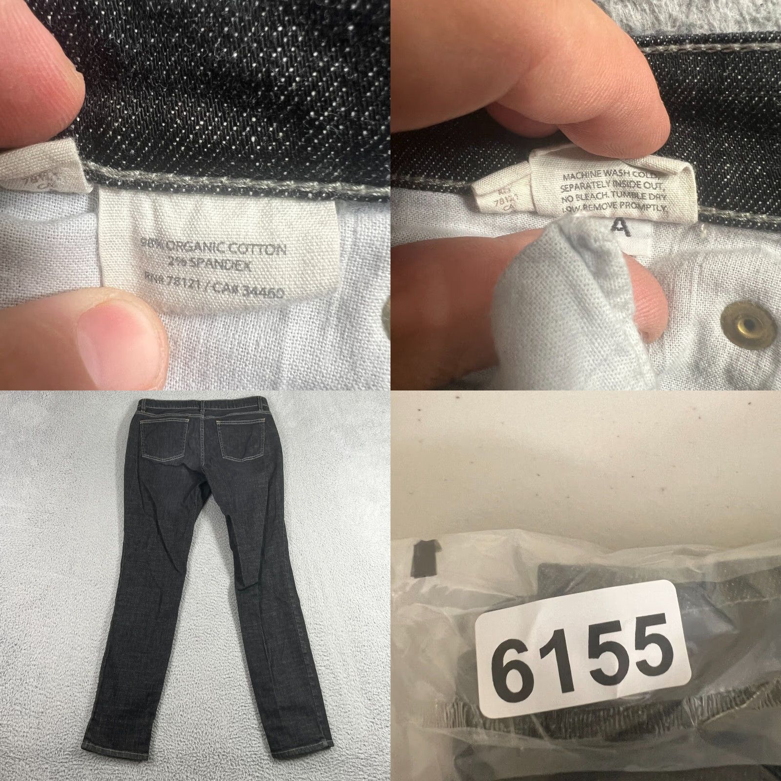 Eileen Fisher Eileen Fisher Jeans Womens Size 8 Black Slim Straight Denim Organic Cotton Size 32" / US 10 / IT 46 - 8 Thumbnail