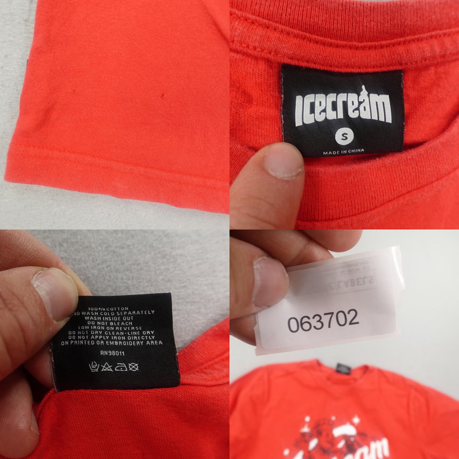 Vintage Icecream Shirt Mens Small Red BBC Pharrell Skateboarding Skater Hip Hop Tee Size US S / EU 44-46 / 1 - 8 Thumbnail