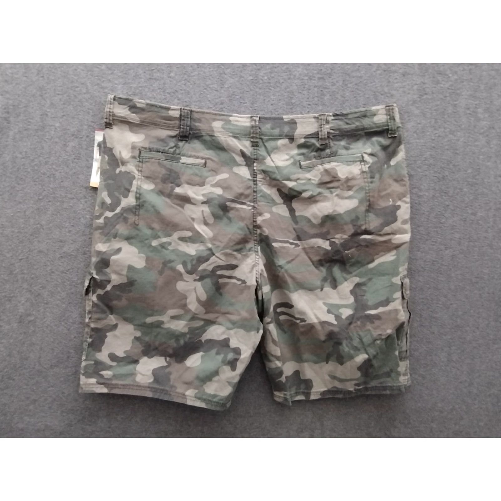 Wrangler Wrangler Cargo Shorts Camo 48 Men's Relaxed Inseam 10" Elastic Drawstring Pockets Cotton Polyester Cotton Blend Clothing Casual 90s Mens Size US 32 / EU 48 - 2 Thumbnail