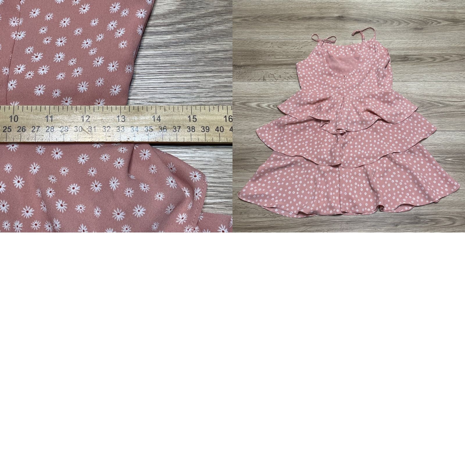 Forever 21 FOREVER 21 Womens Sundress Pink White Floral Layered Square Neck Small Size S / US 4 / IT 40 - 8 Thumbnail