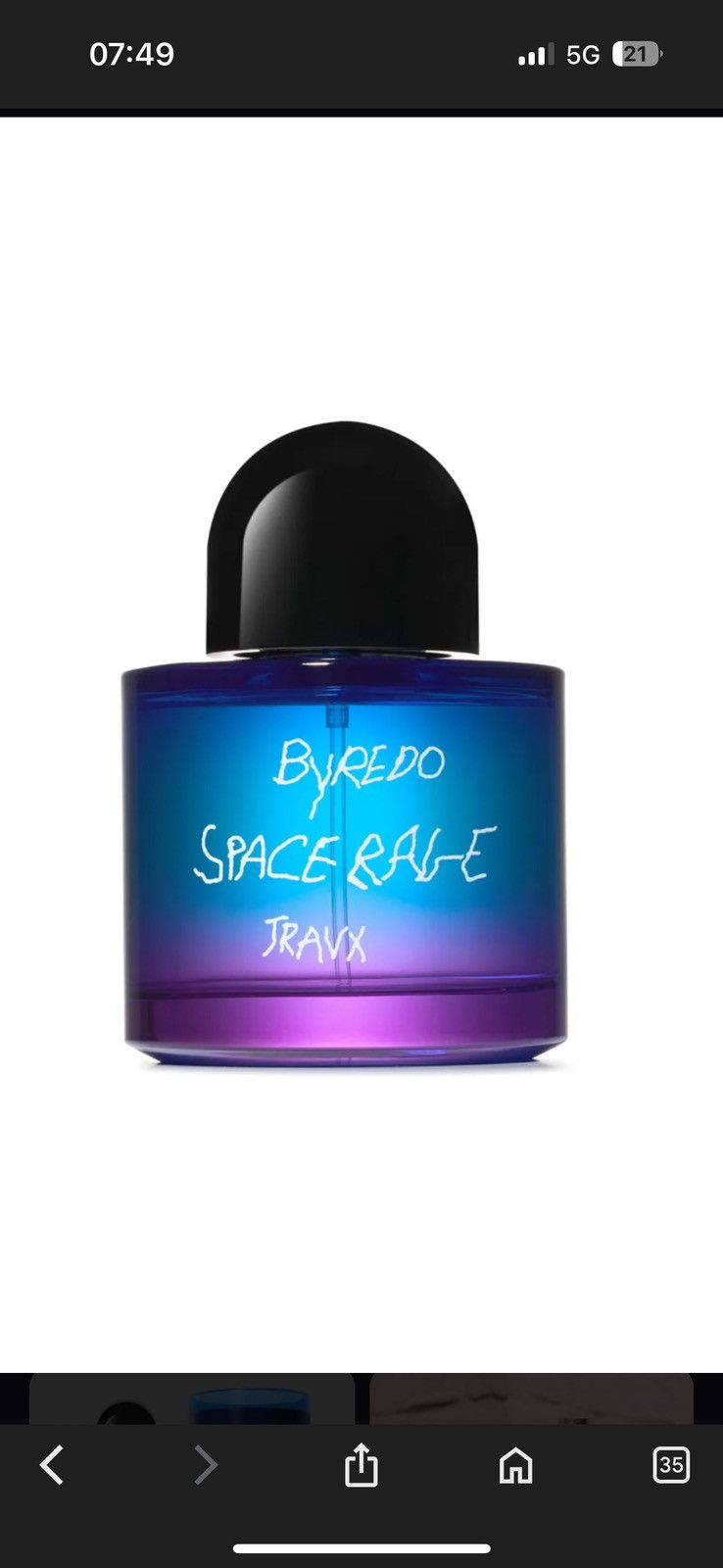 Travis Scott Travis Scott x “Space Rage – 85ml Remaining – Rare Collab Size ONE SIZE - 1 Thumbnail