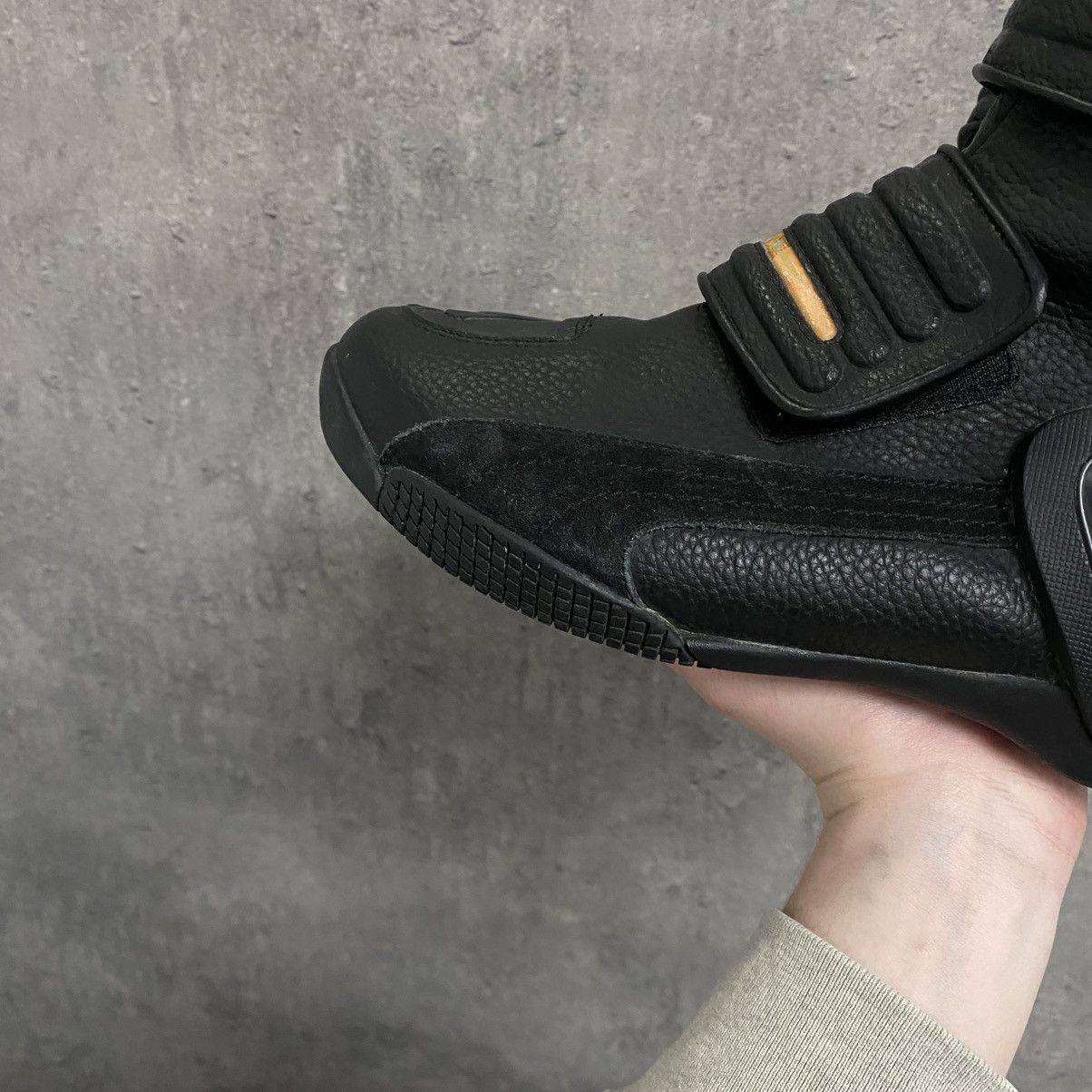 Puma Vintage Puma Leather Motorcycle Bike Boots Black Shoes High Size US 11.5 / EU 44-45 - 9 Thumbnail