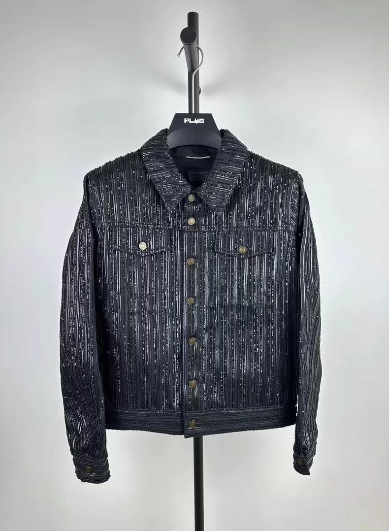Saint Laurent Paris Saint Laurent SLP Sequin Denim Jacket- Size US M / EU 48-50 / 2 - 1 Thumbnail