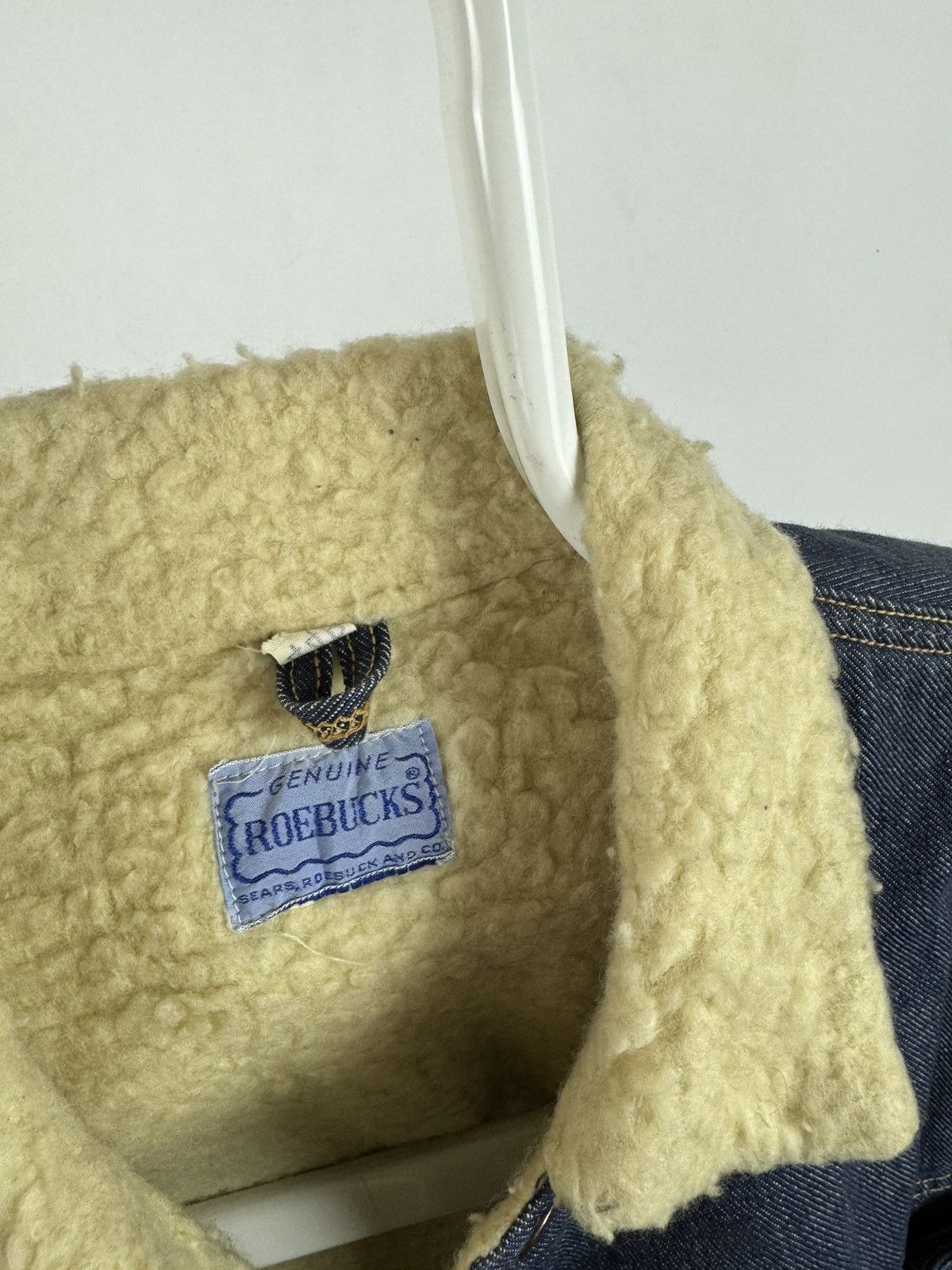 Vintage Vintage Roebucks Sears Sanforized Denim Sherpa Jeans Jacket Size US S / EU 44-46 / 1 - 3 Thumbnail