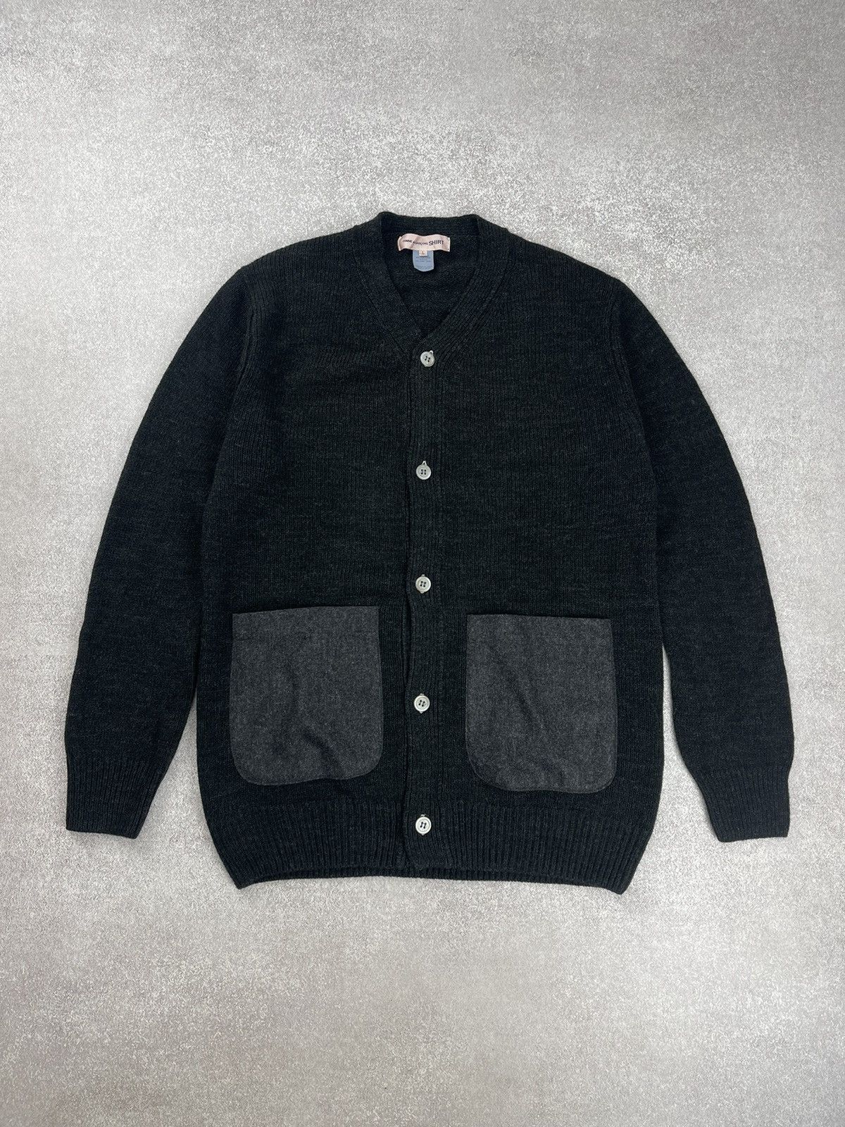 Comme des Garcons × Comme des Garcons SHIRT × Japanese Brand Comme des Garcons Shirt Wool Knit Cardigan Size L Size US L / EU 52-54 / 3 - 1 Thumbnail