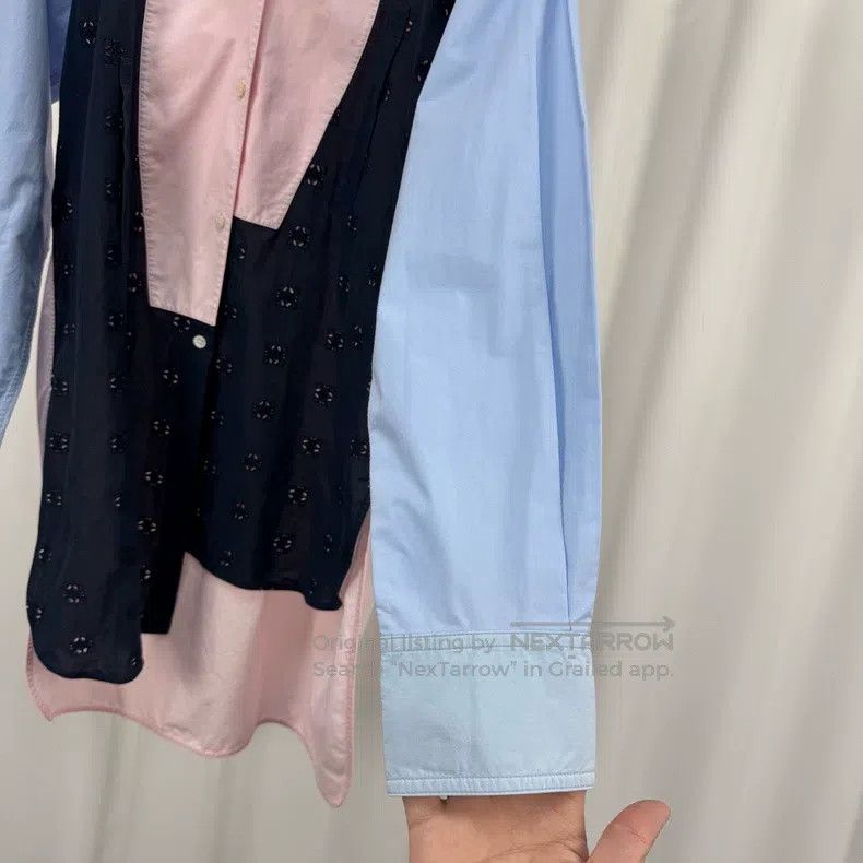 Loewe Loewe Color block full print embroidery logo shirt Size XS / US 0-2 / IT 36-38 - 4 Thumbnail