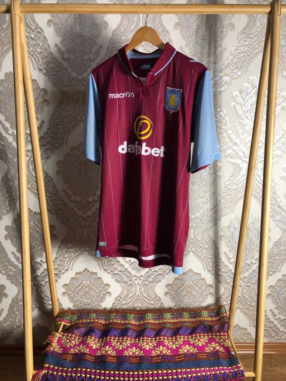 Macron × Vintage VERY RARE MACRON FC ASTON VILLA ENGLAND SOCCER JERSEY RETRO Size US XXL / EU 58 / 5 - 2 Thumbnail