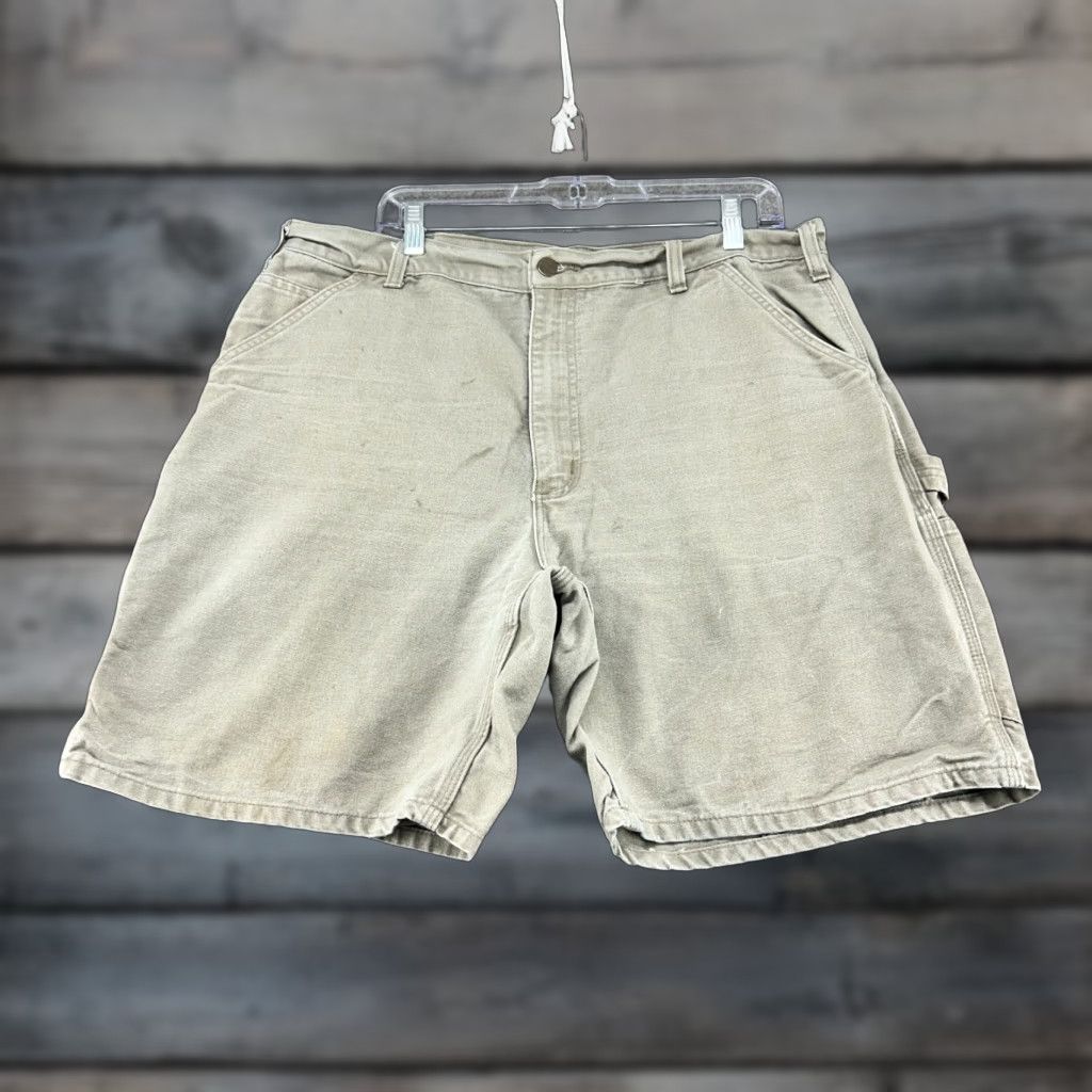 Carhartt VINTAGE Carhartt Shorts Mens 38 Brown Tan Carpenter Original Fit Canvas Workwear Size US 38 / EU 54 - 1 Thumbnail