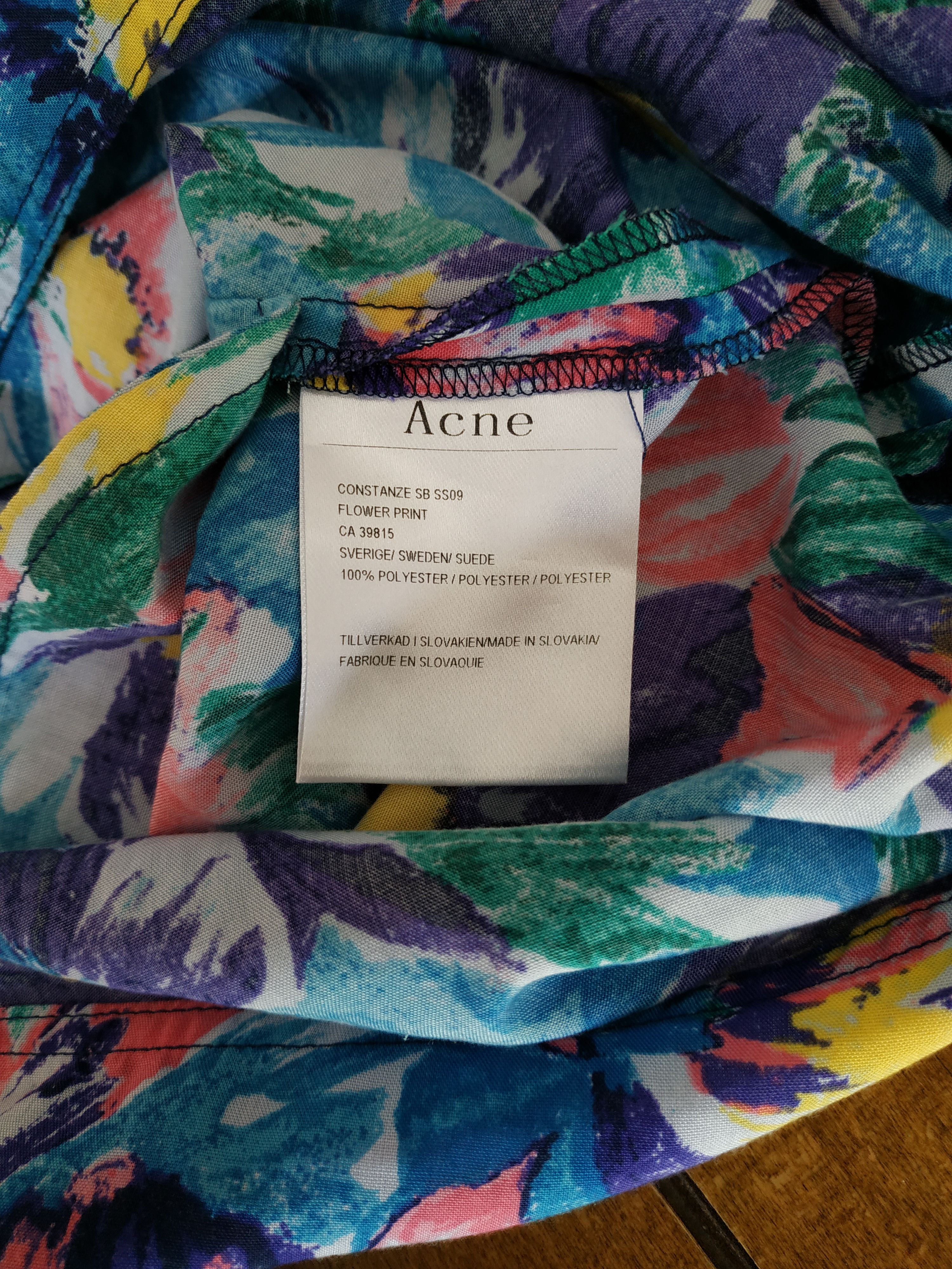 Acne Studios ACNE Flower Print Women's Mini/Midi Dress, s. 36 (SMALL) Size S / US 4 / IT 40 - 9 Thumbnail