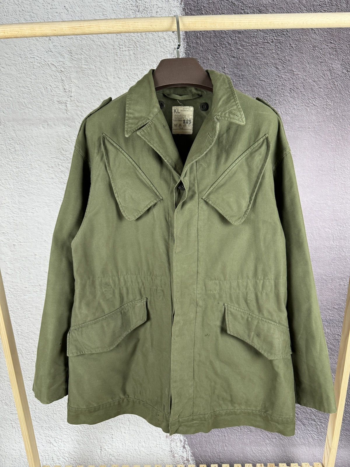 Vtg✓80's Dutch Nethelands Army KL Seyntex Green Jacket