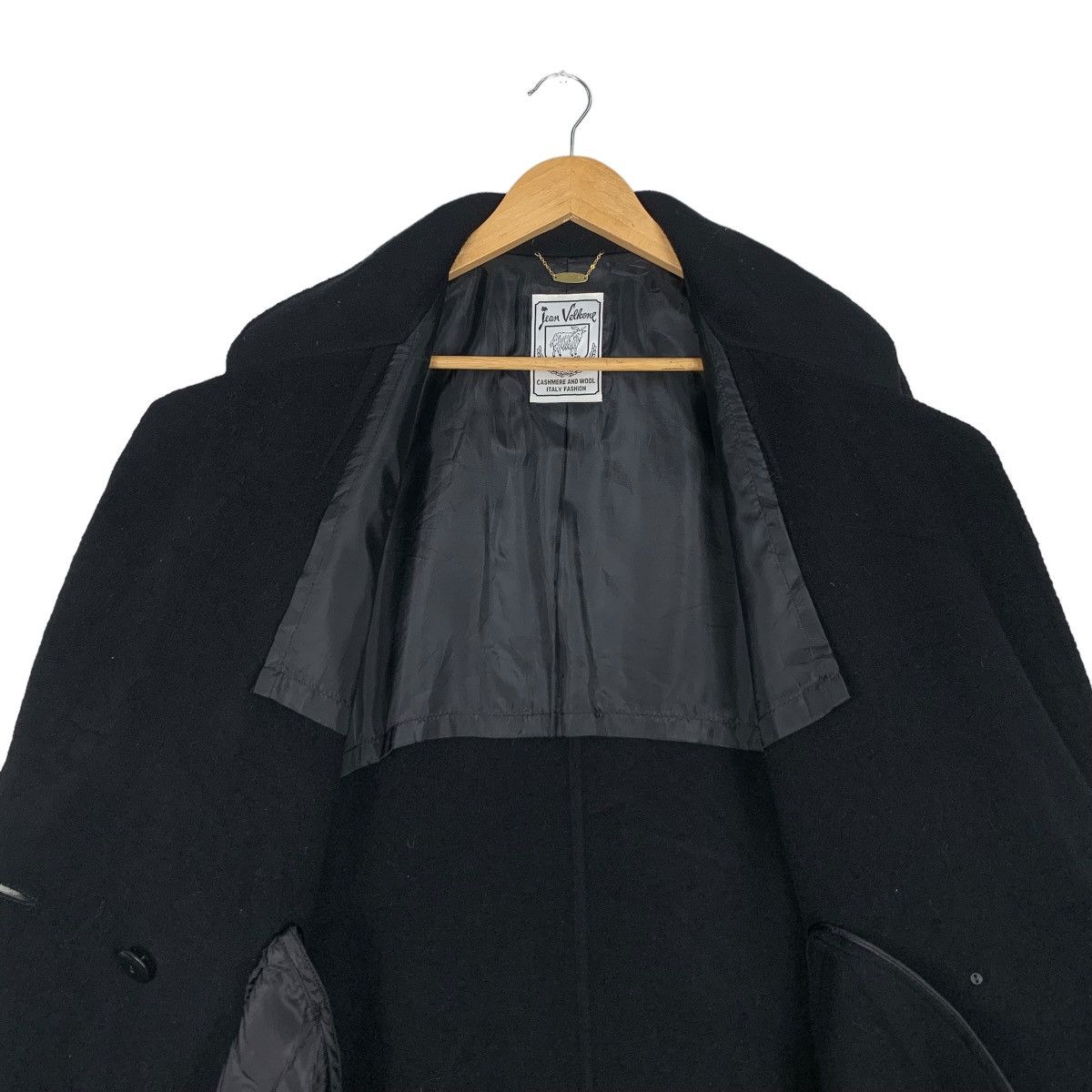 Handmade JEAN VELKONE Hand Made Cashmere & Wool Coat #1074-C49 Size L / US 10 / IT 46 - 12 Thumbnail