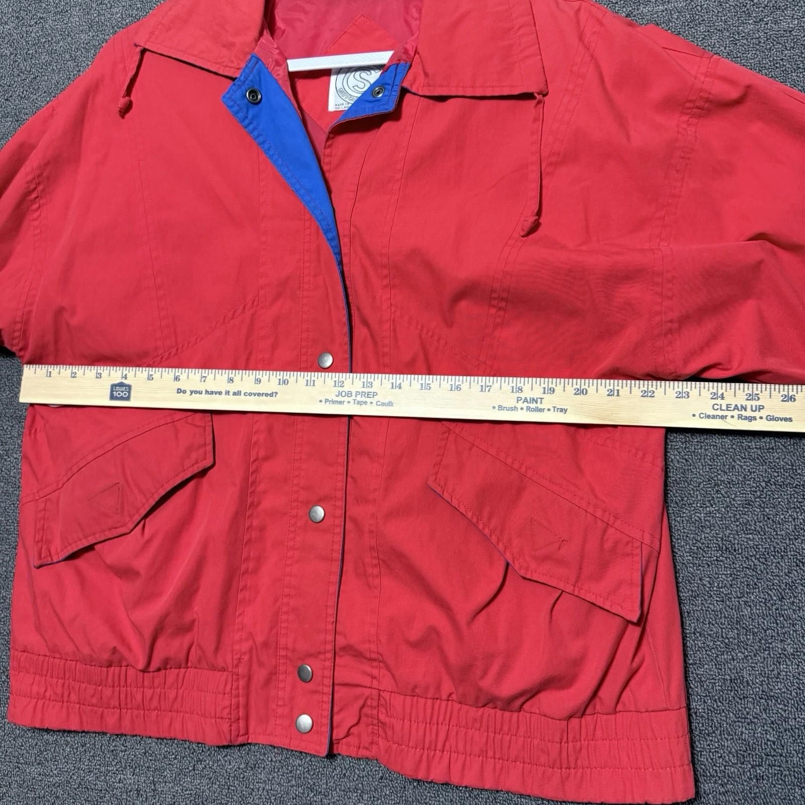 Other Vintage Women’s L Current Seen Brick Red FullZip Windbreaker Size L / US 10 / IT 46 - 6 Thumbnail