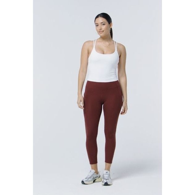 Fabletics Oasis PureLuxe High-Waisted Legging 7/8 Merlot Med