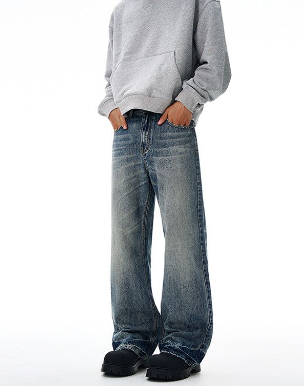 Japanese Brand American whisker tie-dye baggy wide-leg jeans for men Size US 32 / EU 48 - 2 Thumbnail