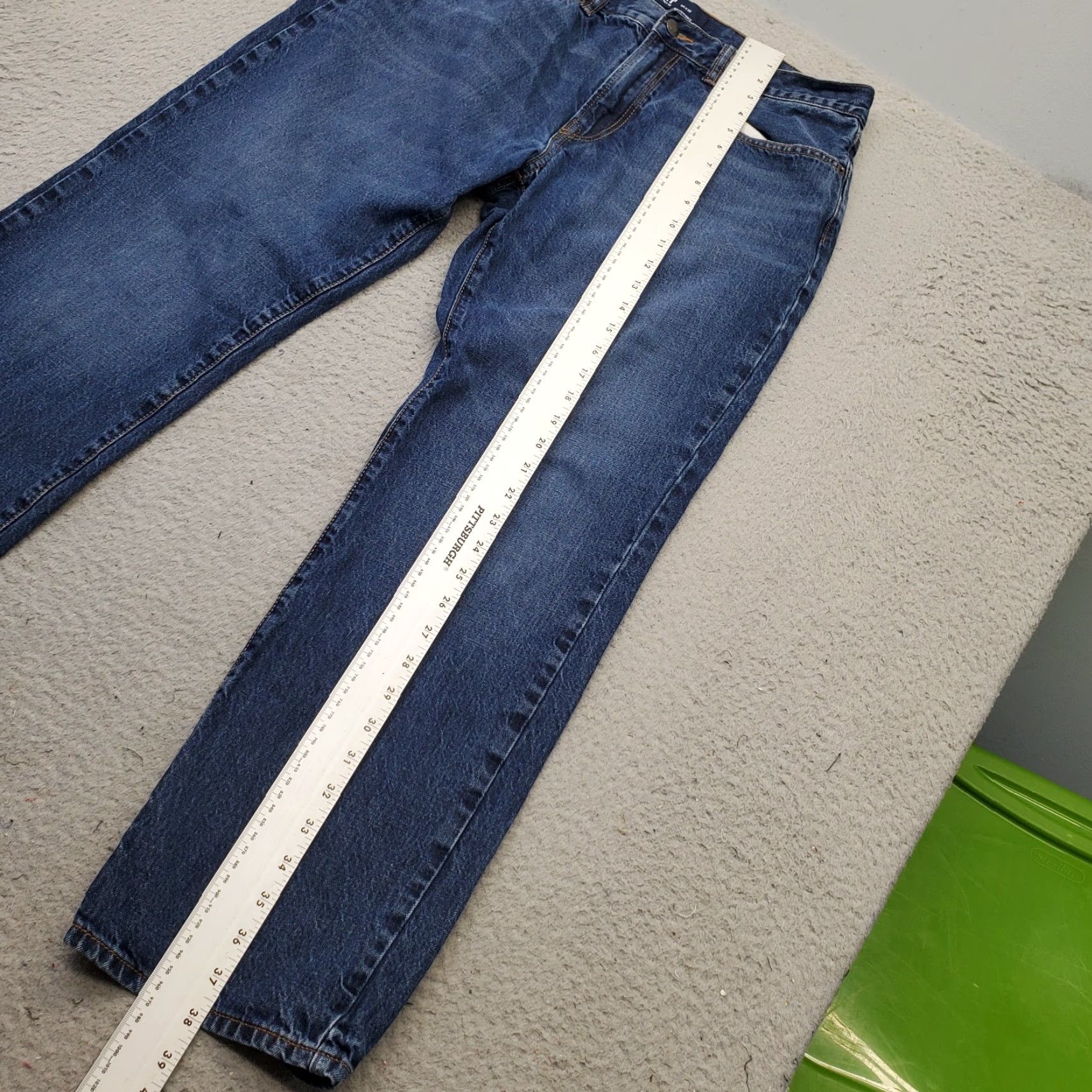 Gap Gap Mens Jeans 34 Straight Denim Blue 5-Pocket Regular 30.5 Inseam Medium Wash Flat Front Stretch Size US 34 / EU 50 - 4 Thumbnail