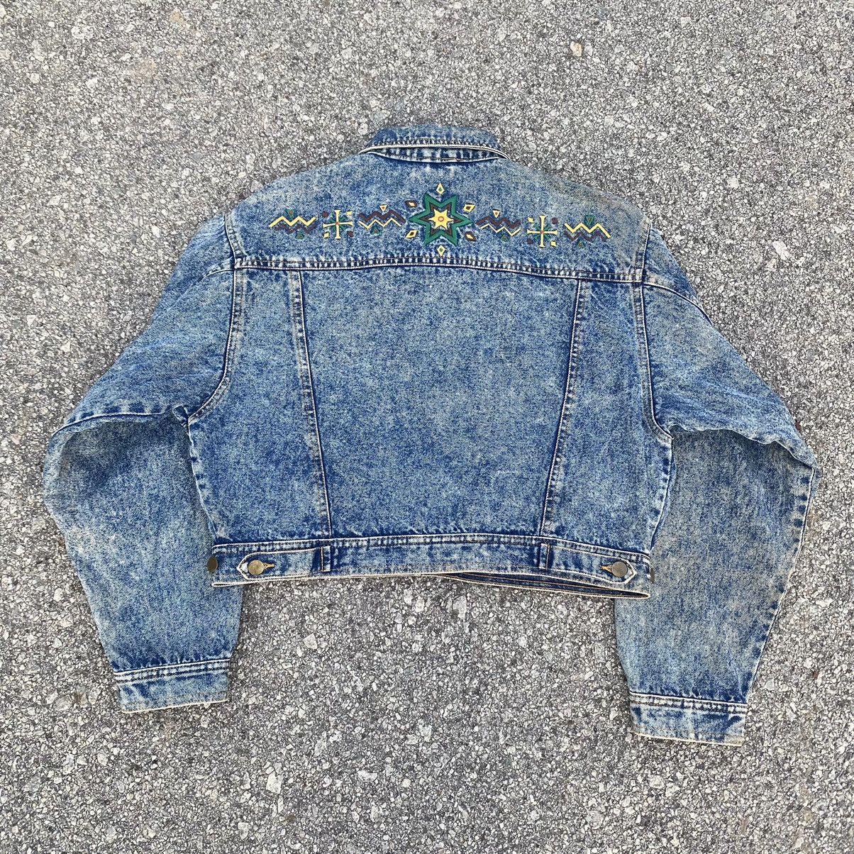 Japanese Brand VTG Acid Wash Denim Jacket KAPITAL STYLE Size US L / EU 52-54 / 3 - 3 Thumbnail