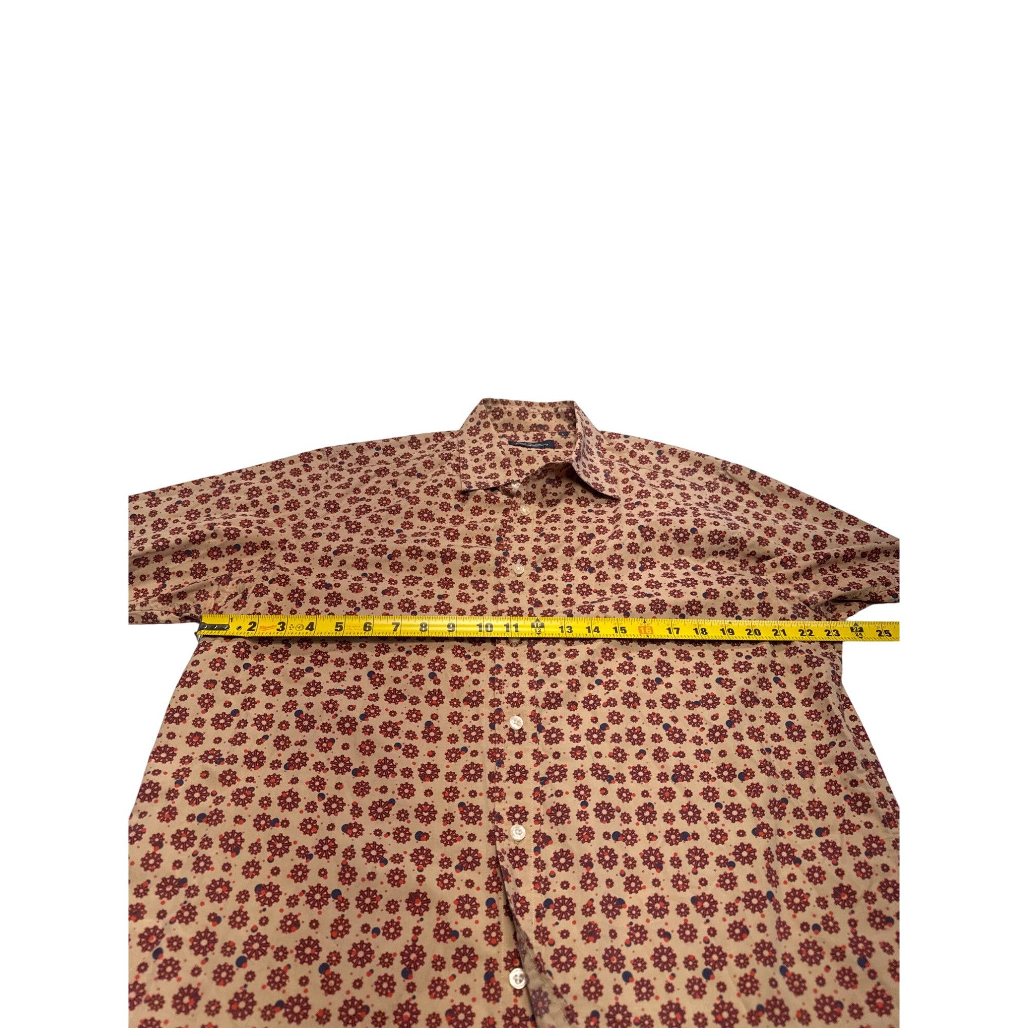 Robert Graham Robert Graham Mens Long Sleeve Shirt Rust geometric print Si Size US L / EU 52-54 / 3 - 2 Thumbnail