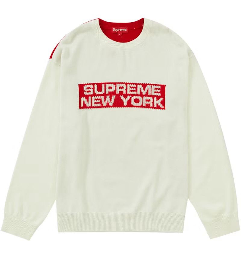Sweater Supreme Jacquard Logo Supreme 18ss Jacquard Logo Crewneck