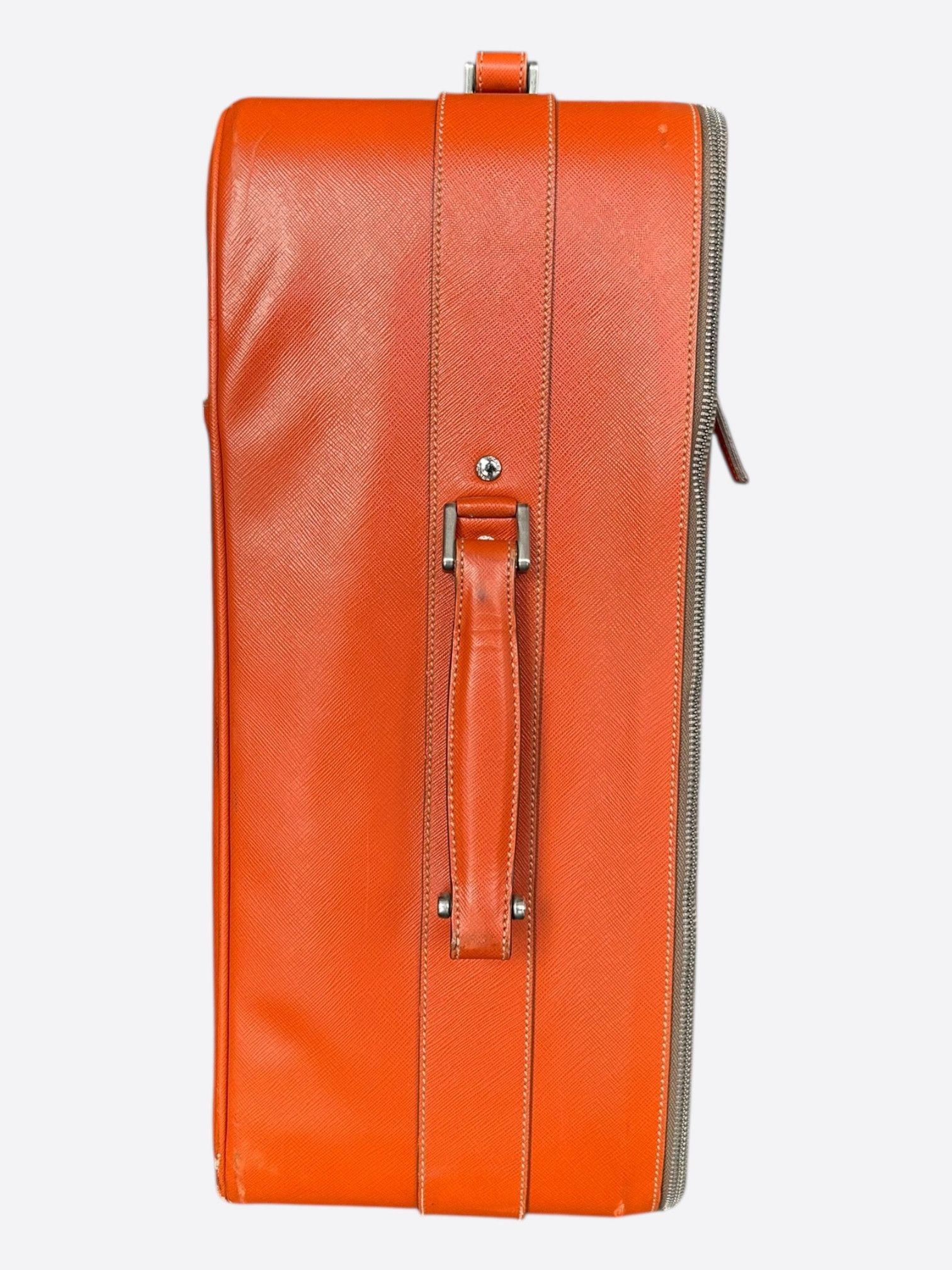 Prada Prada Orange Saffiano Carry-On Suitcase Size ONE SIZE - 2 Thumbnail