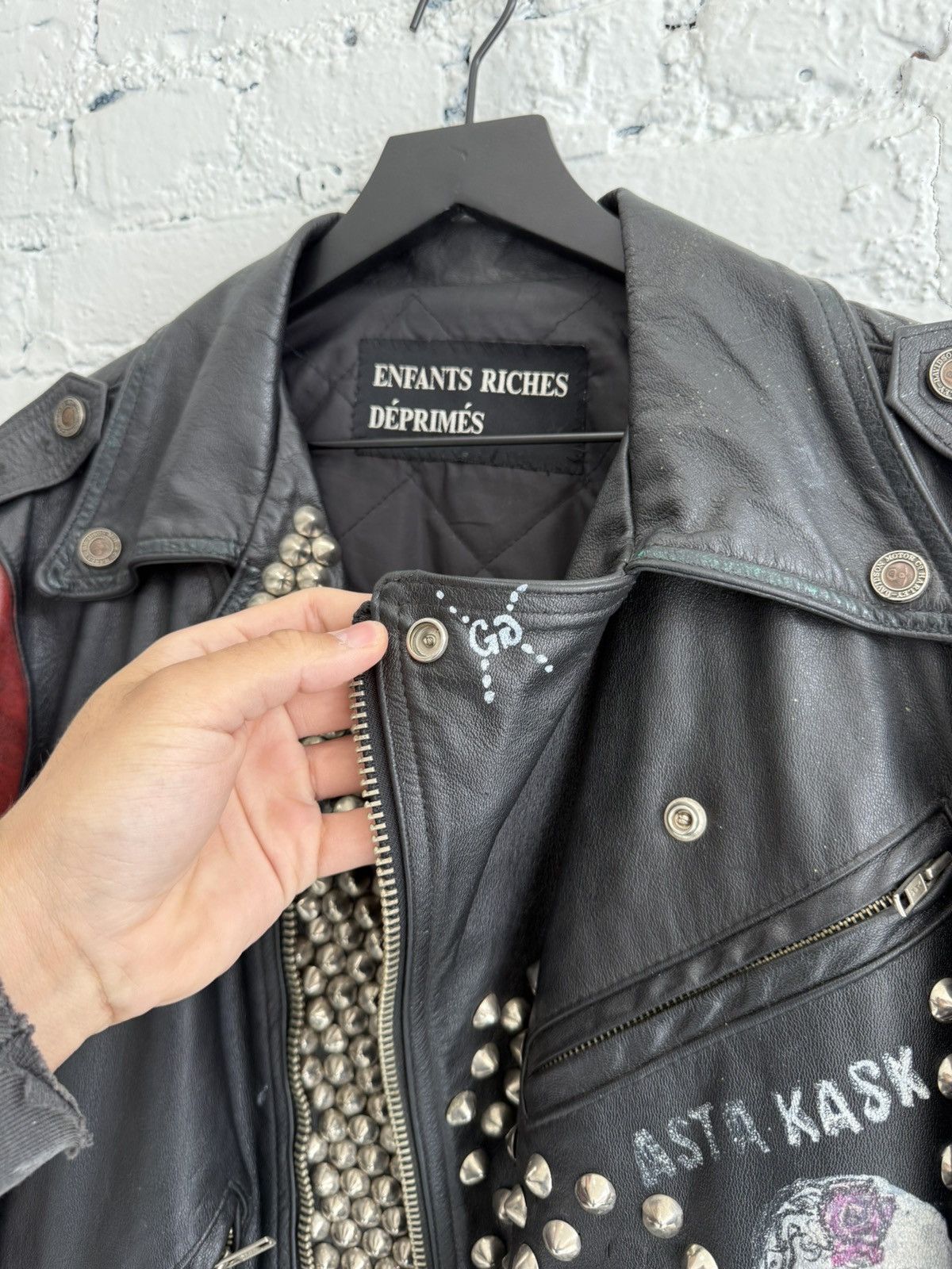 Enfants Riches Deprimes ERD 1 of 1 Hand Painted by Henri Leather Battle Jacket Size US L / EU 52-54 / 3 - 7 Thumbnail
