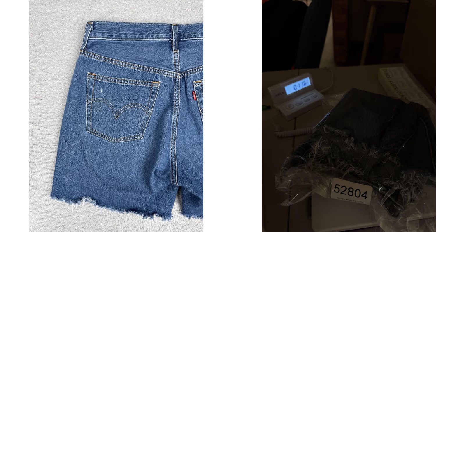 Levi's Levi's 501 Shorts Womens 29x6 Blue High Rise Button Fly Distressed Cut-Off Denim Shorts Size 29" - 10 Thumbnail