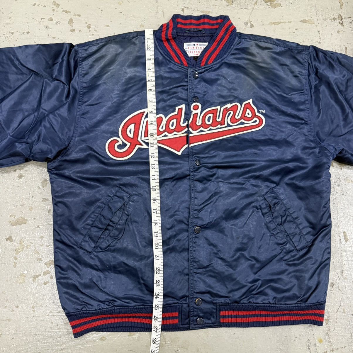 MLB Vintage Cleveland Indians MLB Size L Satin Nylon Jacket Size US L / EU 52-54 / 3 - 5 Thumbnail
