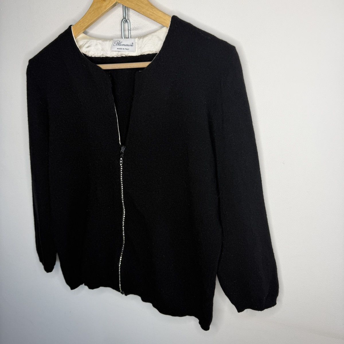 Blumarine Blumarine Wool Vintage Cardigan Sweater Black Avant Garde Size M / US 6-8 / IT 42-44 - 2 Thumbnail