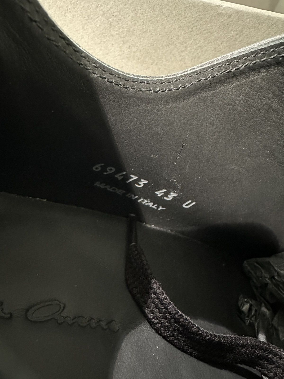 Rick Owens RICK OWENS - Low Sneaks Black Black Size US 10 / EU 43 - 7 Thumbnail
