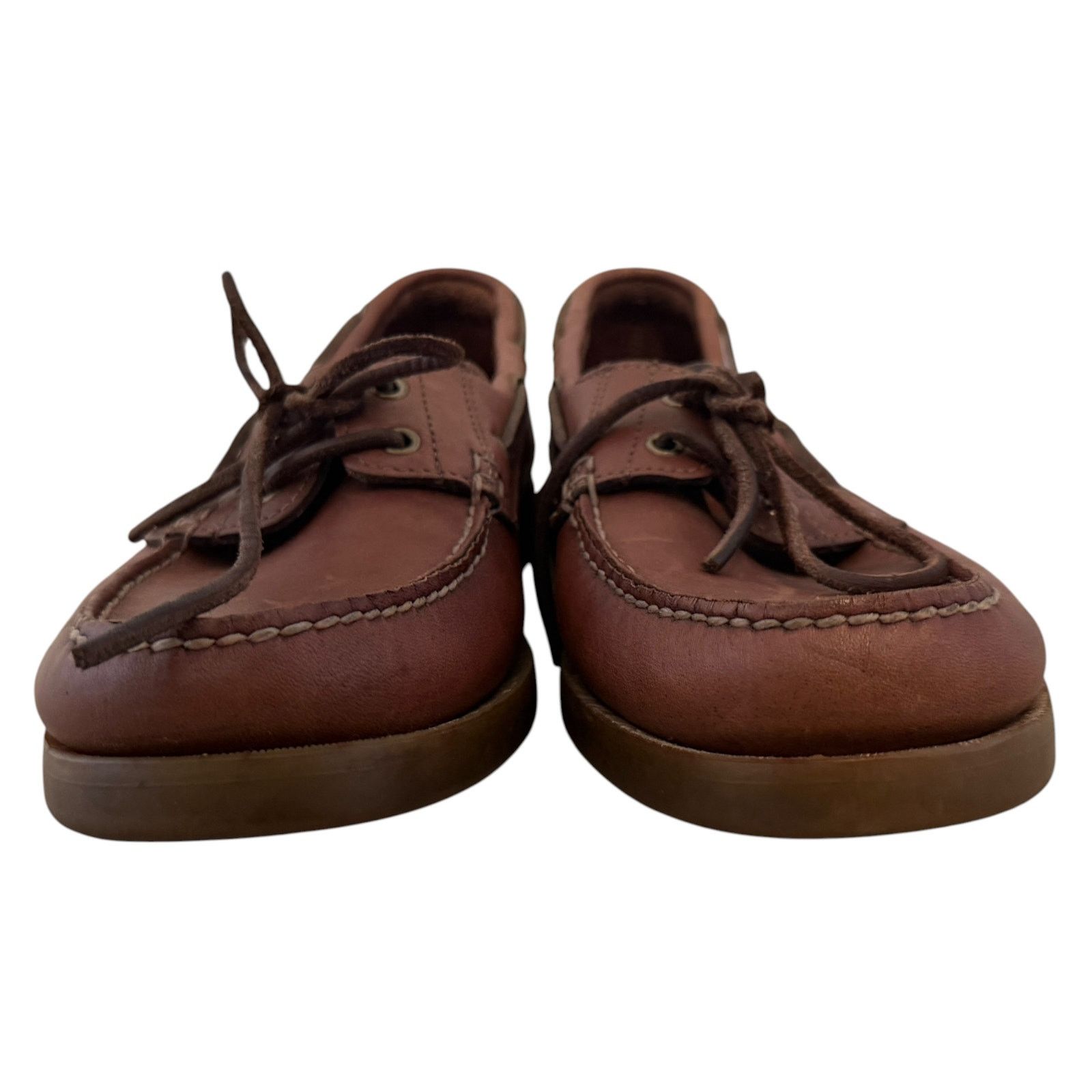 Bass Bass Seafarer Men's 8M Boat 2 Eye Lace Up Genuine Leather Size US 8 / EU 41 - 2 Thumbnail