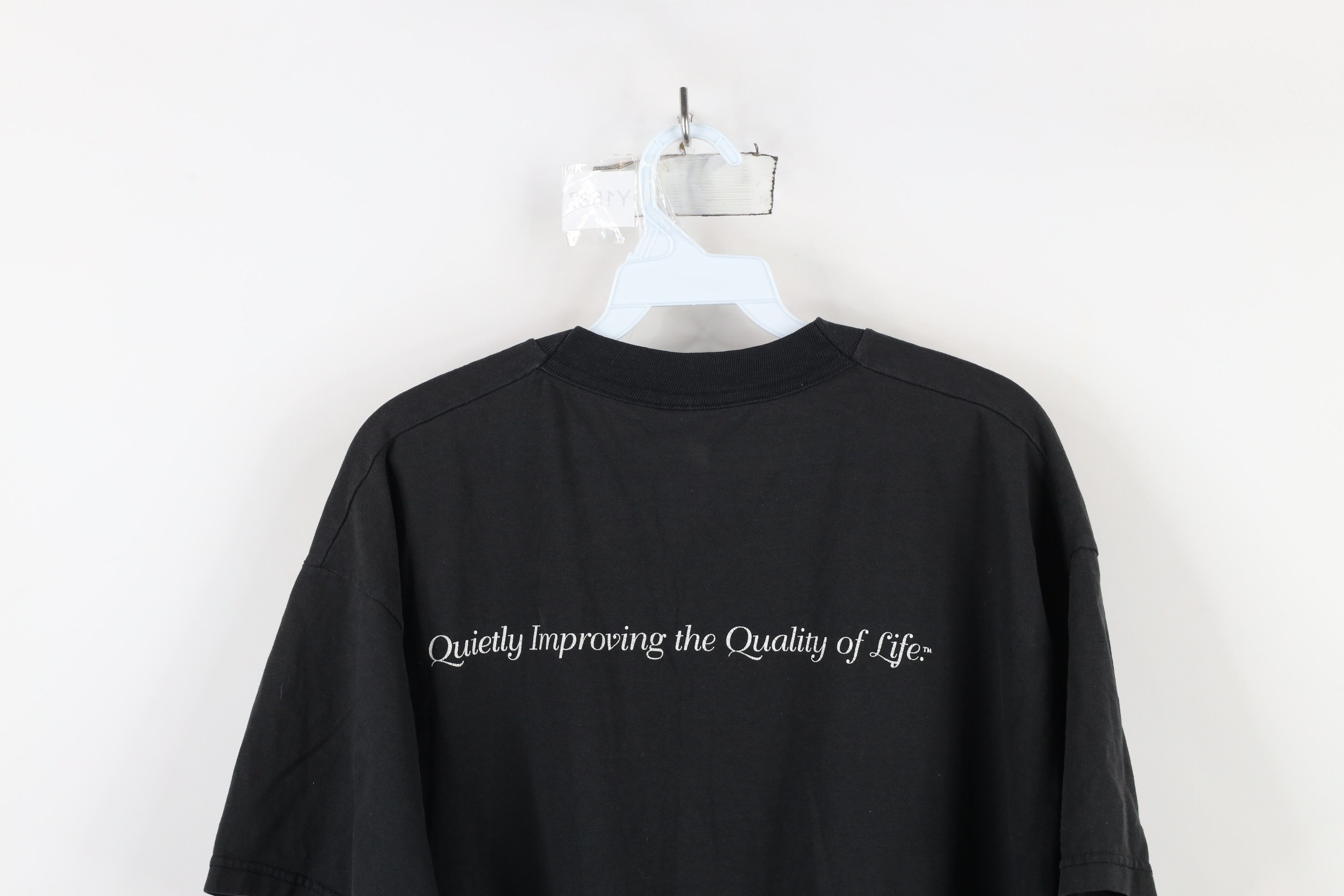 Vintage Vintage 90s Spell Out Rohm and Haas Chemicals T-Shirt Black Size US XL / EU 56 / 4 - 10 Thumbnail