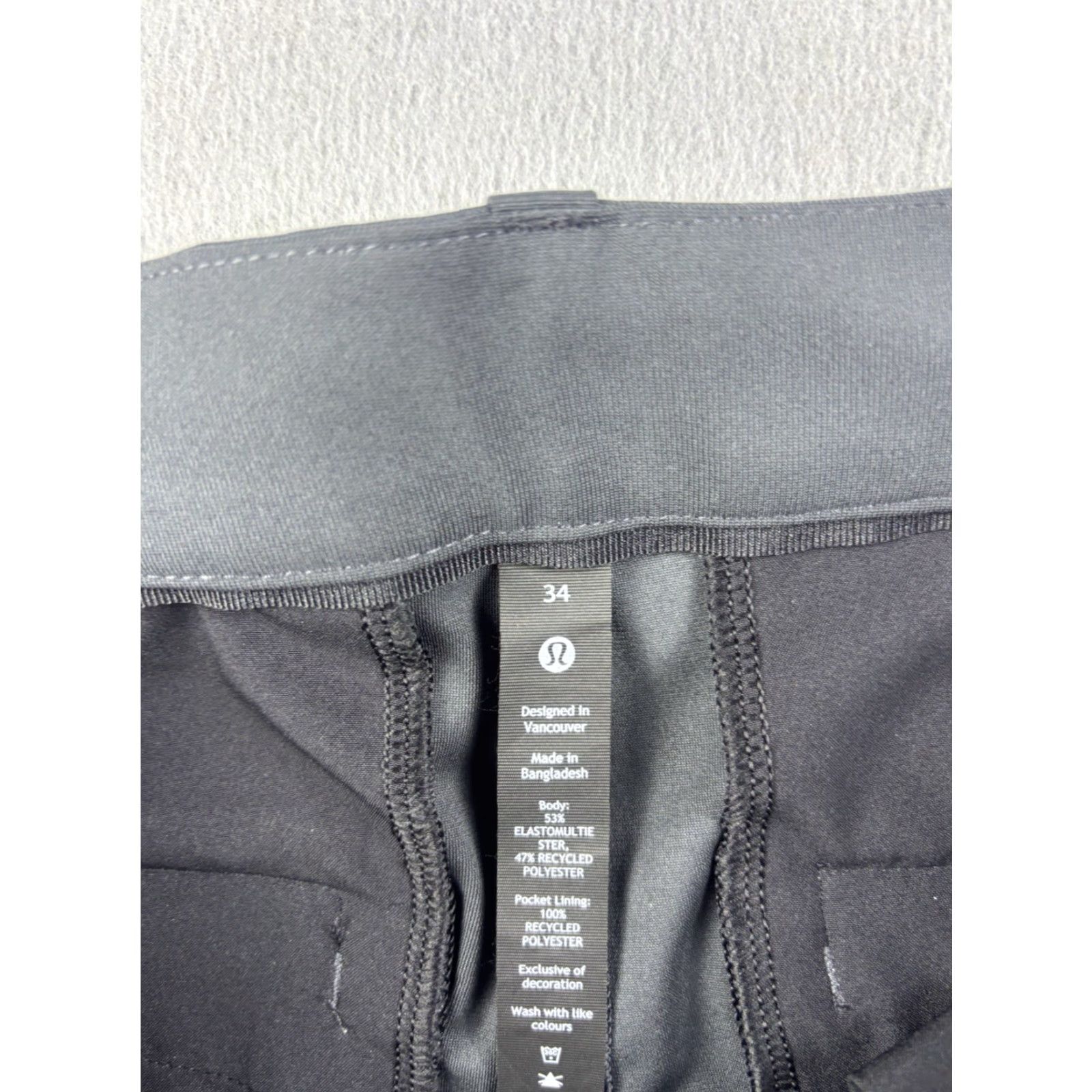 Lululemon Pants Mens 34x27 Gray Slim Fit Chino Sports Preppy Dress Casual Travel Regular Size 34 Inseam 27 - Polyester Blend Slim Knit Modernist?