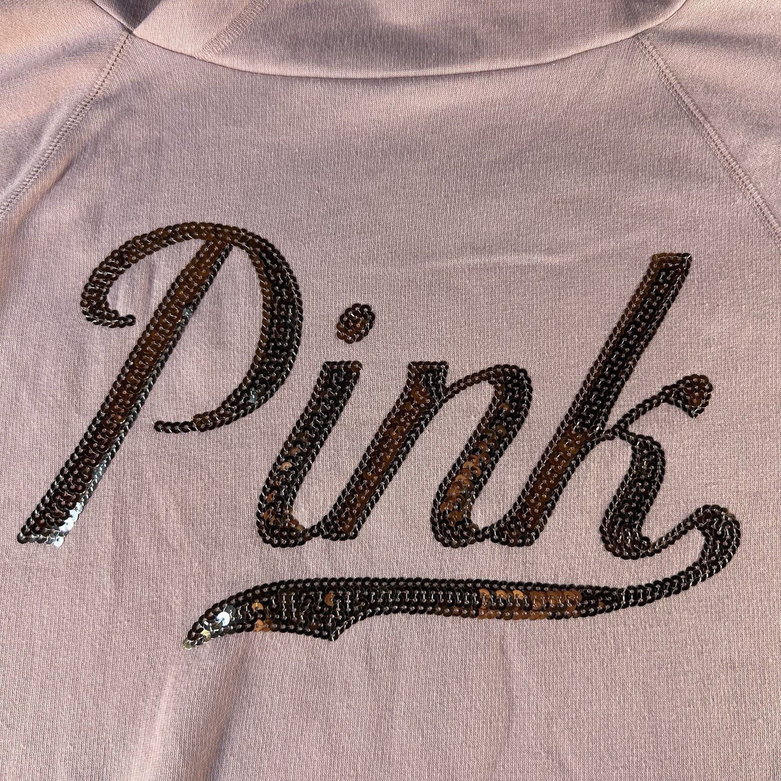 Victoria's Secret Victoria's Secret PINK Women Hoodie Sequins Bling Sz L Size L / US 10 / IT 46 - 2 Thumbnail