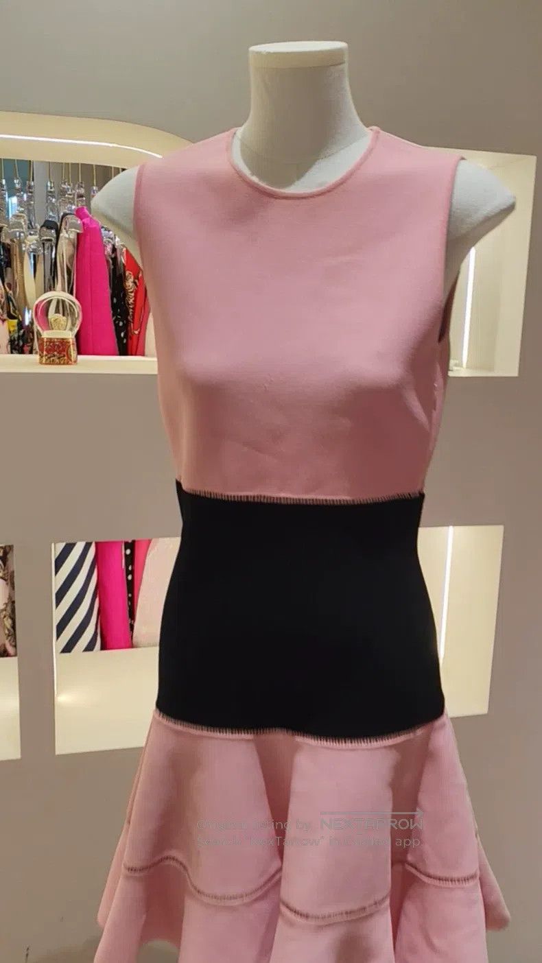 Alexander McQueen Alexander Mcqueen Pink-black stitched dress Size S / US 4 / IT 40 - 1 Thumbnail