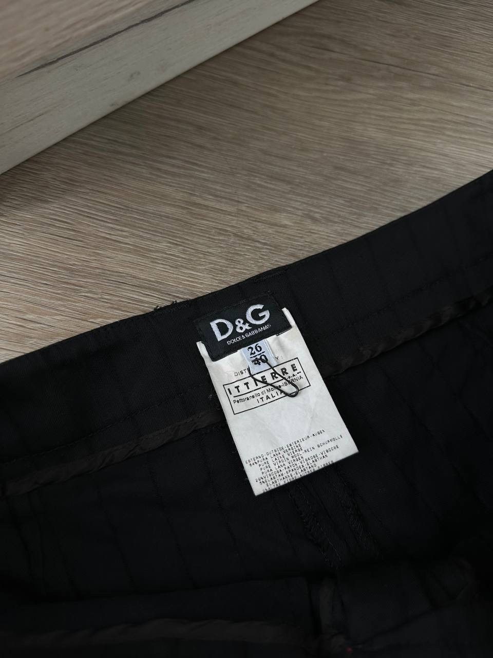 Dolce & Gabbana × Vintage Vintage Dolce&Gabbana Wide Black Low Lading Pants Size 26" / US 2 / IT 38 - 7 Thumbnail