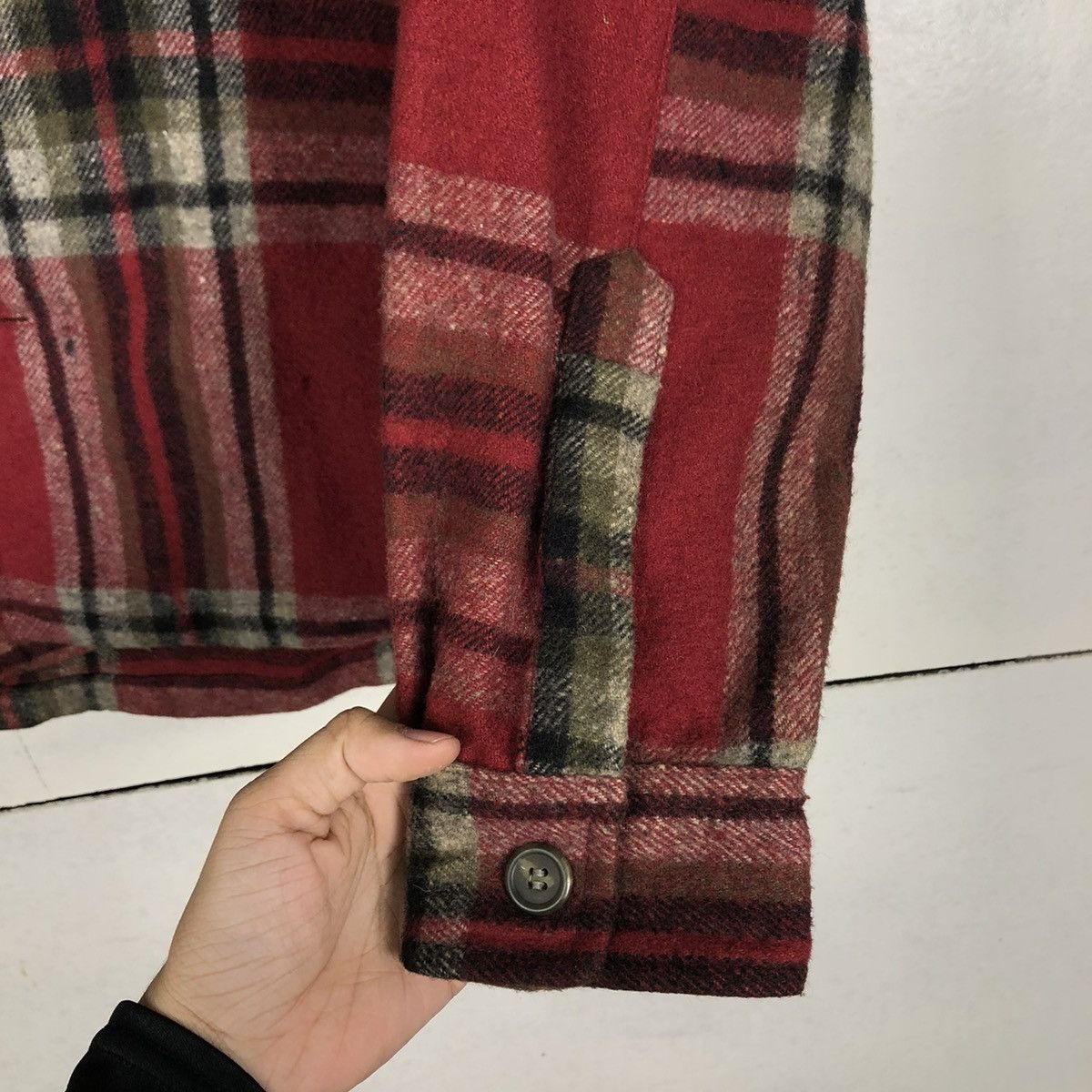 Flannel 📌VINTAGE WOOL FLANNEL JACKET RECIPRO ISSEY MIYAKE Size US M / EU 48-50 / 2 - 16 Thumbnail
