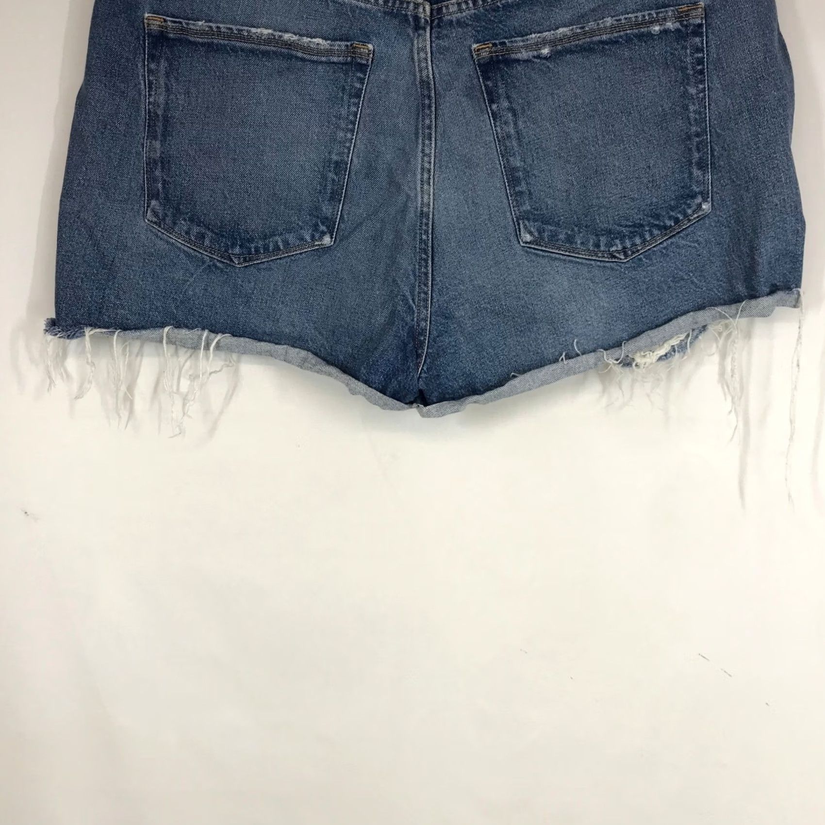 Good American Good American Bombshell Blue Distressed Denim Cut Off Shorts Womens Size 15 Size 25" / US 0 / IT 36 - 6 Thumbnail