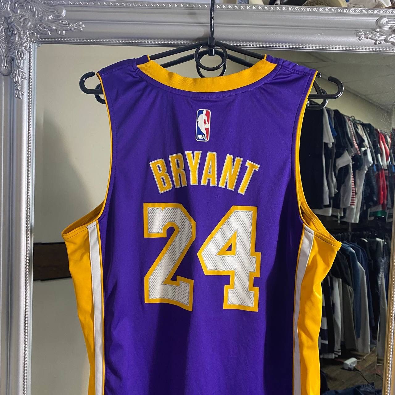 NBA Laker #8 Kobe Bryant Jersey Double Stitched Purple Size US M / EU 48-50 / 2 - 2 Thumbnail