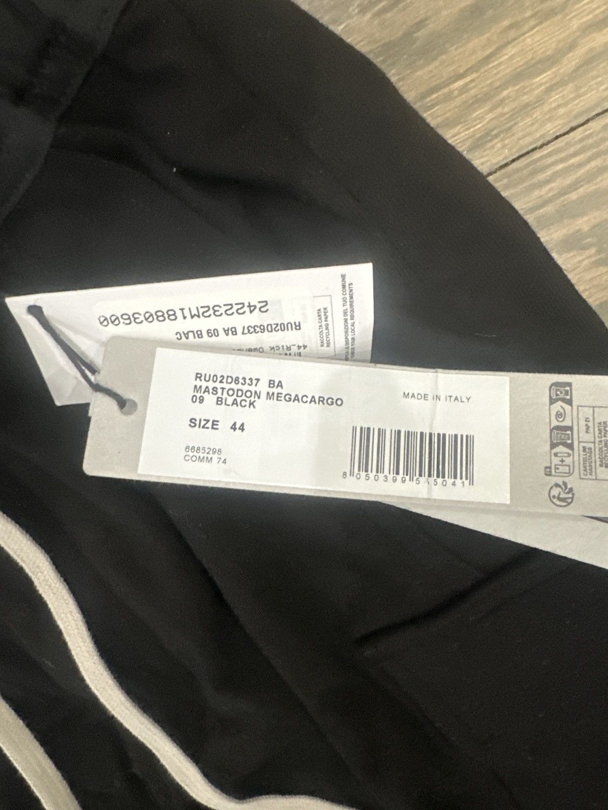 Rick Owens Rick Owen’s Mastsdon Cargo Pants. Size US 28 / EU 44 - 1 Thumbnail