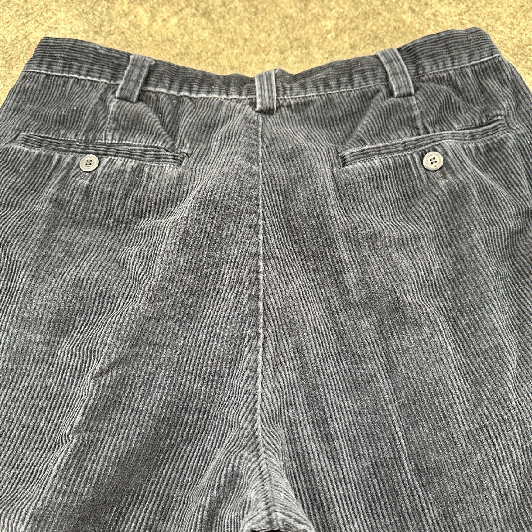 Vintage VINTAGE Trust Corduroy Pants Men 34x30 Blue Straight Relaxed Pleated Baggy 90s Skater Chino Stretch Pants Mens Size US 34 / EU 50 - 6 Thumbnail