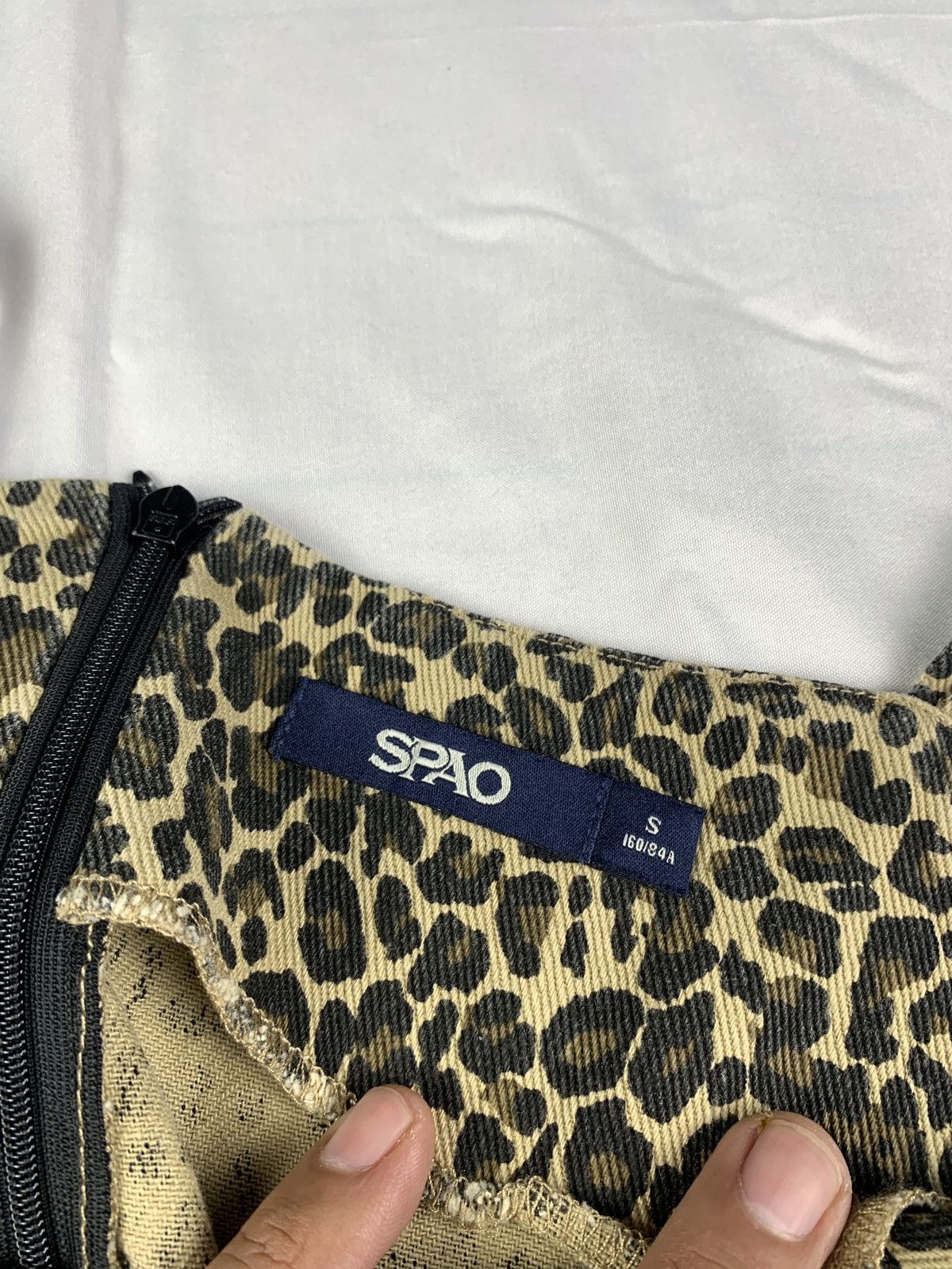 Japanese Brand SPAO Leopard Pattern Print Jeans Tank Mini Dress Size S / US 4 / IT 40 - 9 Thumbnail
