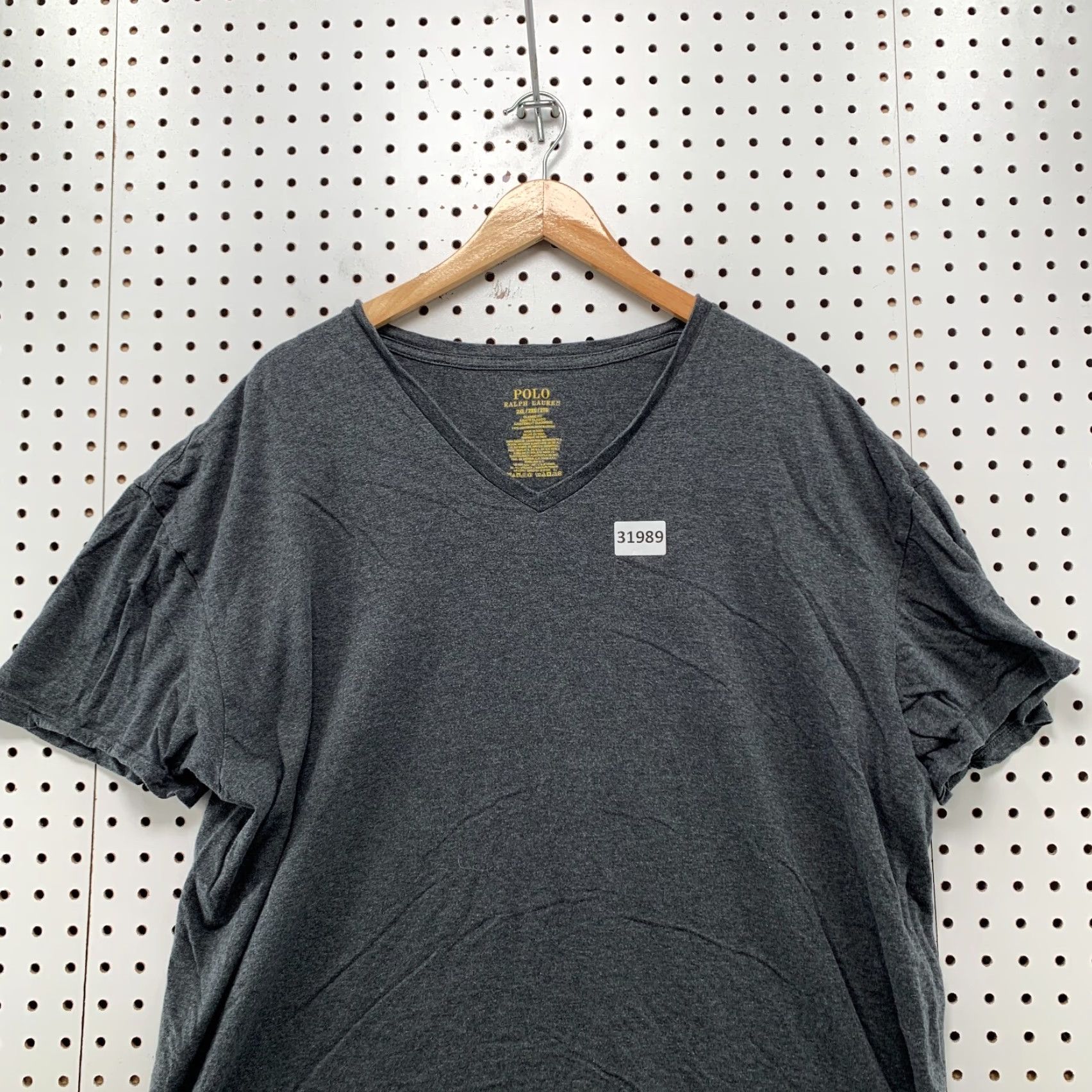 Polo Ralph Lauren Polo Ralph Lauren Shirt Mens XL Gray Pony V-Neck Casual 24.5x26.5 Size US XL / EU 56 / 4 - 6 Thumbnail