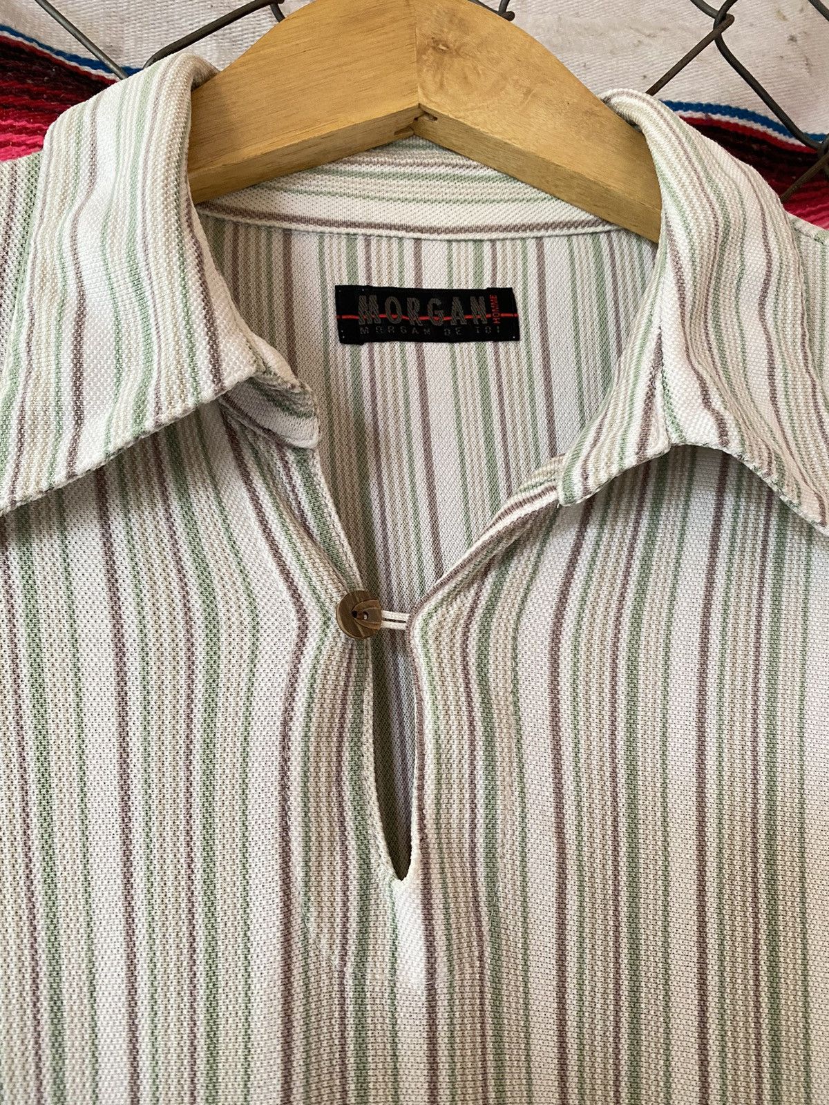 Beauty Beast × Japanese Brand × Morgan Homme Morgan Homme Polo Shirt Size US L / EU 52-54 / 3 - 2 Thumbnail