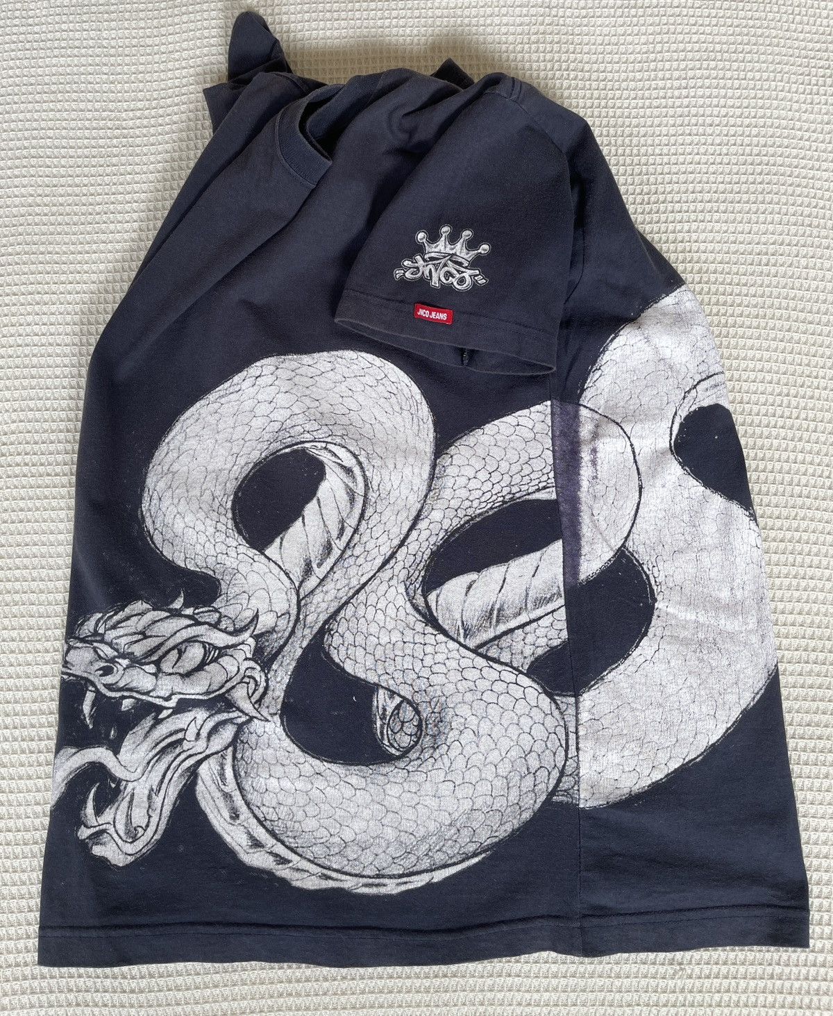 JNCO Rare‼️Vintage 90s Sun Faded🔥JNCO🔥Dragon Fly Faded Tee Size US L / EU 52-54 / 3 - 1 Thumbnail