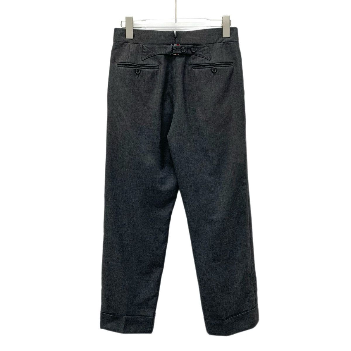 Thom Browne THOM BROWNE Dark Grey Wool Casual Suit Trousers K26WX Size US 32 / EU 48 - 2 Thumbnail